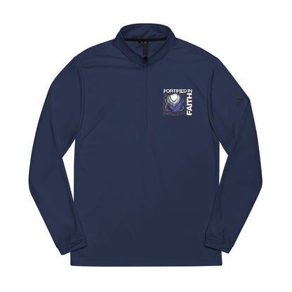 "Fortified In Faith " adidas® Quarter-Zip Pullover - The Shield of Light