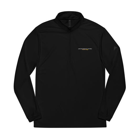 "Live By the Kingdom Not the World Colossians 3:2" adidas® Quarter-Zip Pullover - The Shield of Light