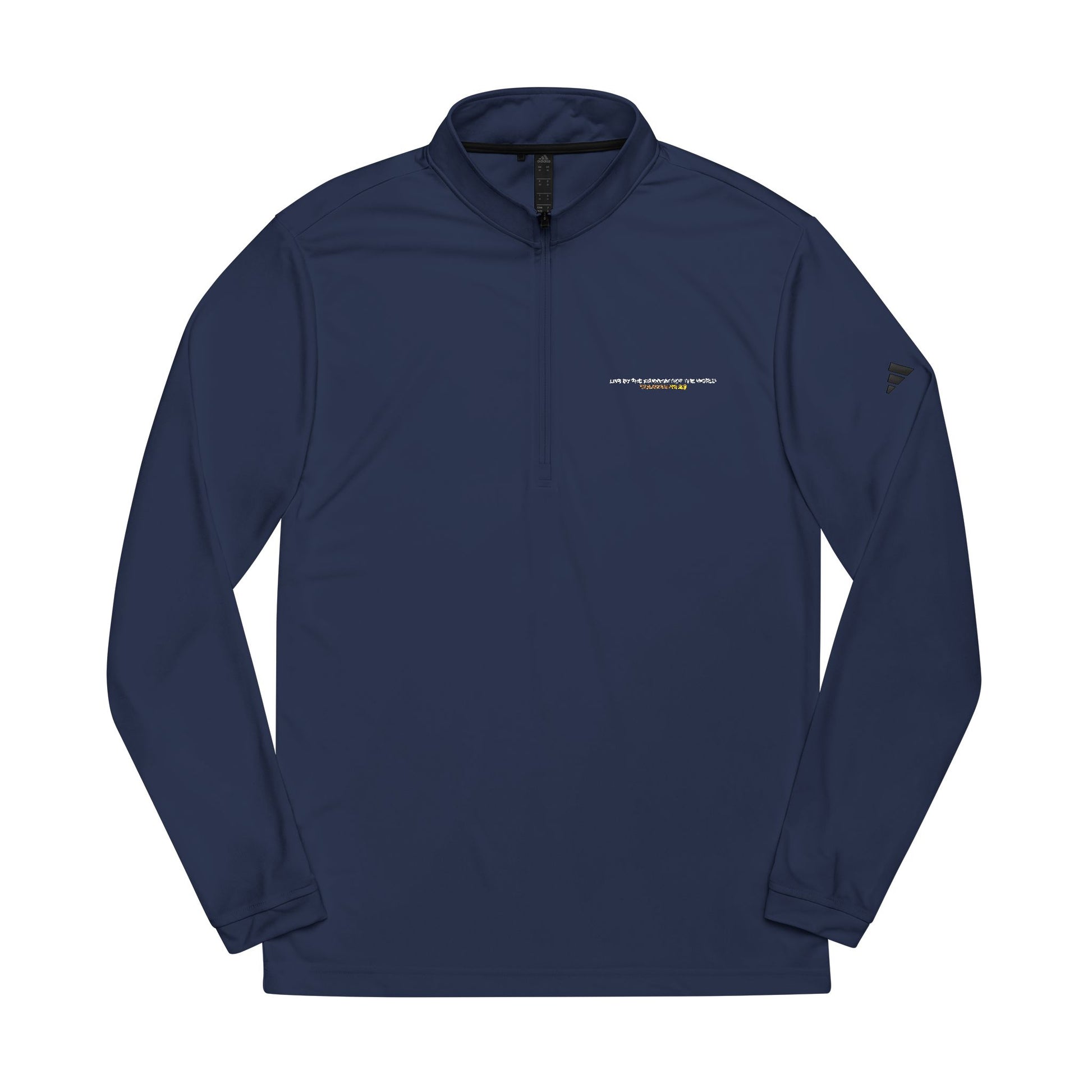 "Live By the Kingdom Not the World Colossians 3:2" adidas® Quarter-Zip Pullover - The Shield of Light