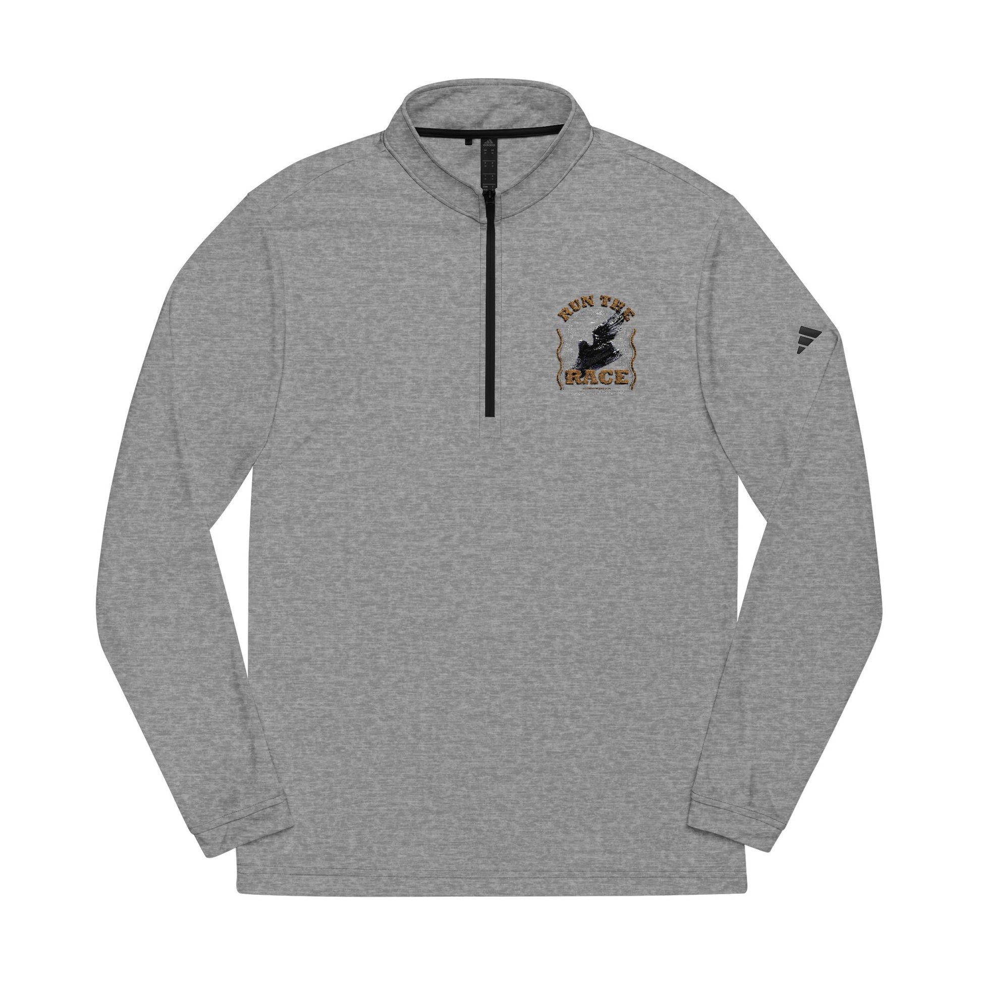 "Run The Race "  adidas® Quarter-Zip Pullover - The Shield of Light