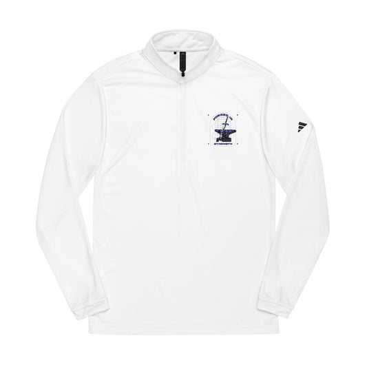 "Forged In Strength" adidas® Quarter-Zip Pullover - The Shield of Light