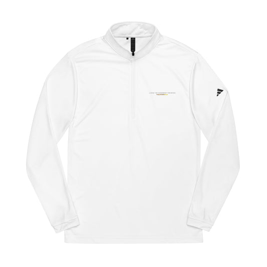 "Live By the Kingdom Not the World Colossians 3:2" adidas® Quarter-Zip Pullover - The Shield of Light