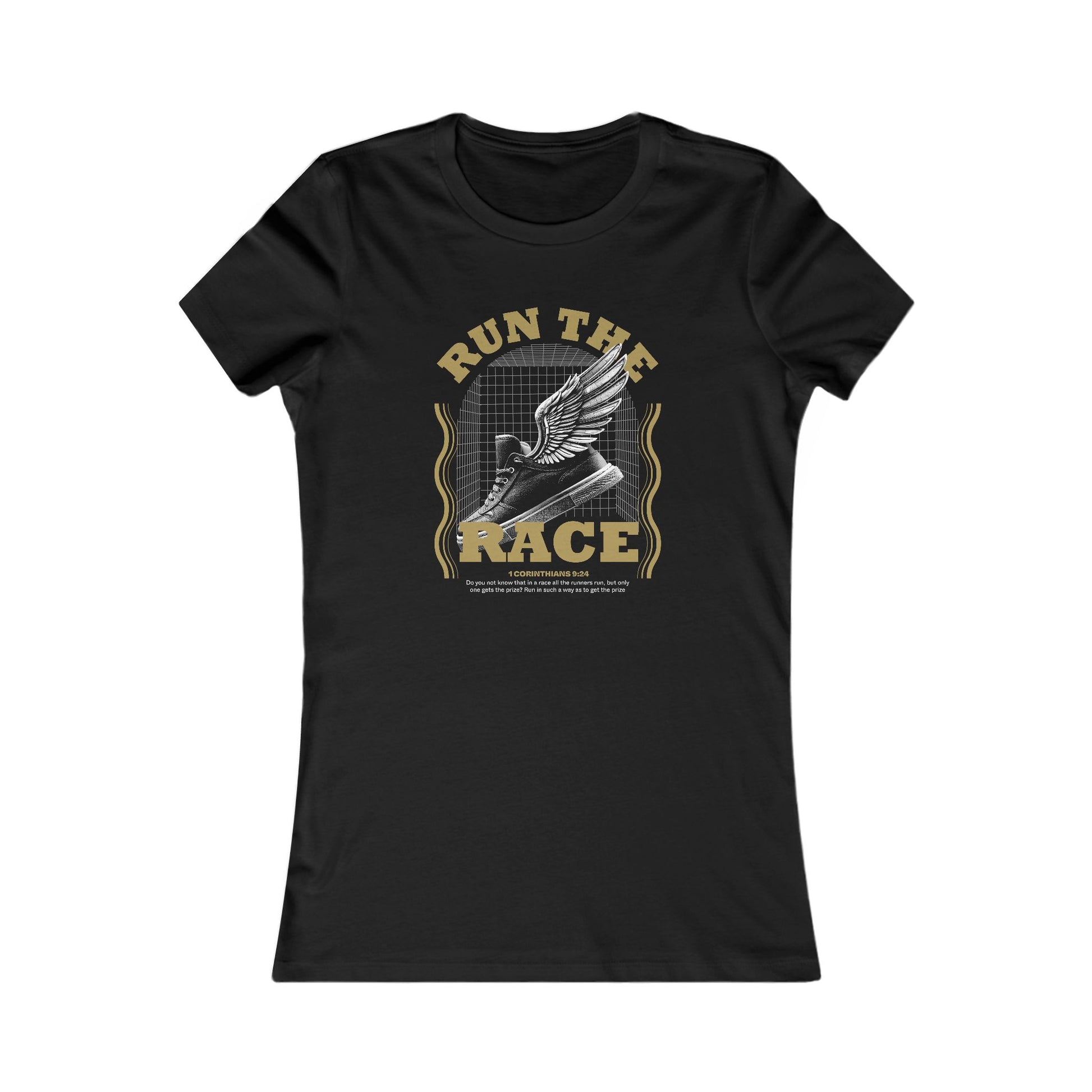 "Run The Race "  Unisex Favorite Tee - The Shield of Light