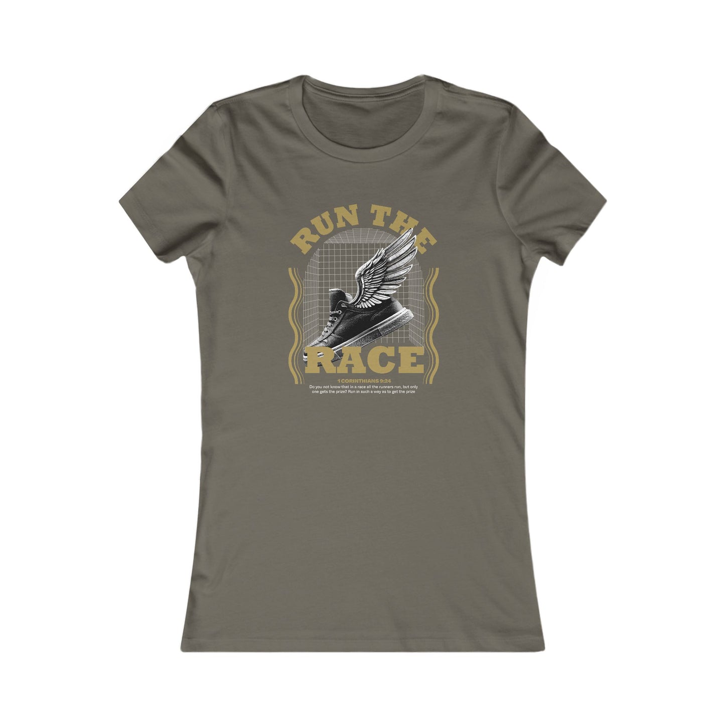 "Run The Race "  Unisex Favorite Tee - The Shield of Light