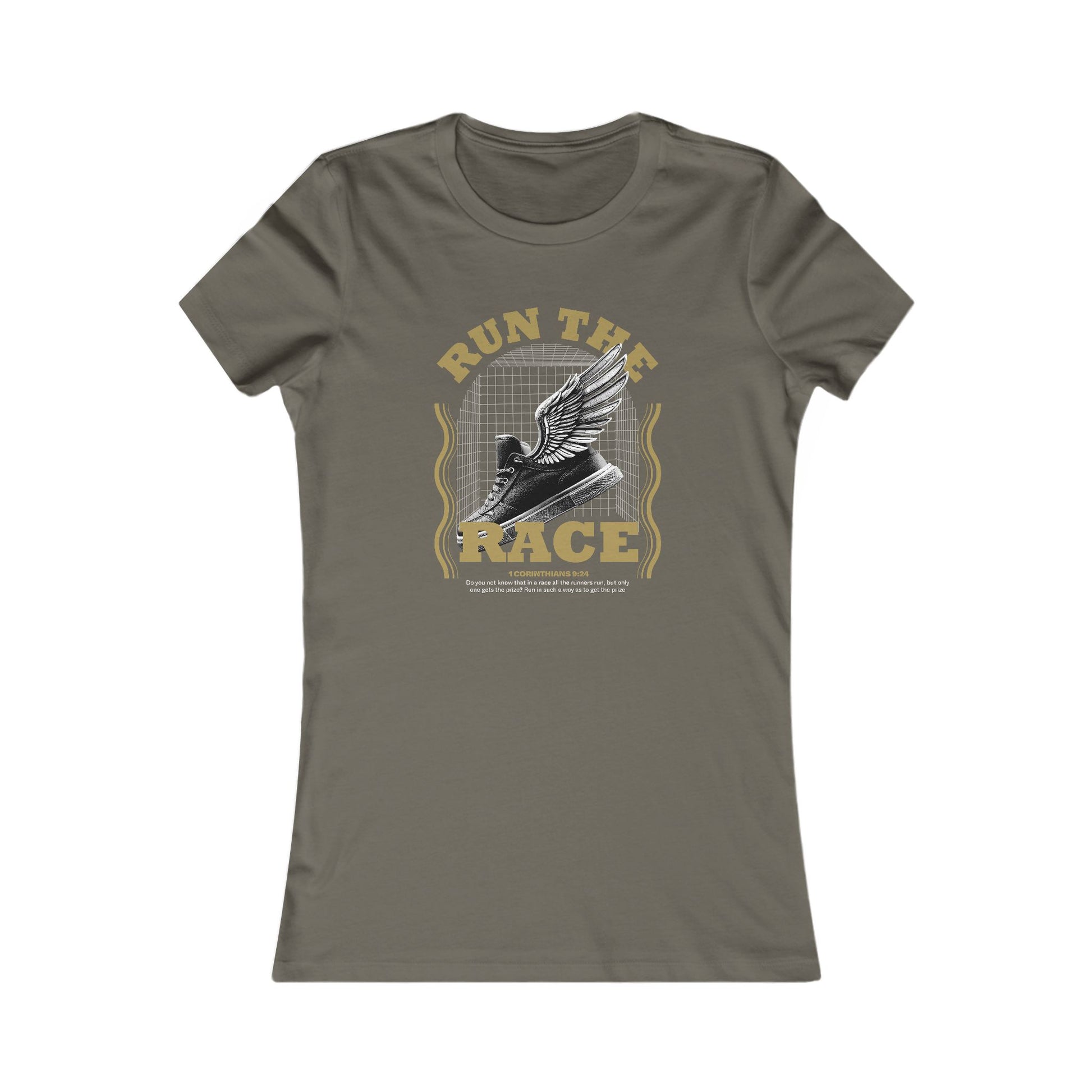 "Run The Race "  Unisex Favorite Tee - The Shield of Light