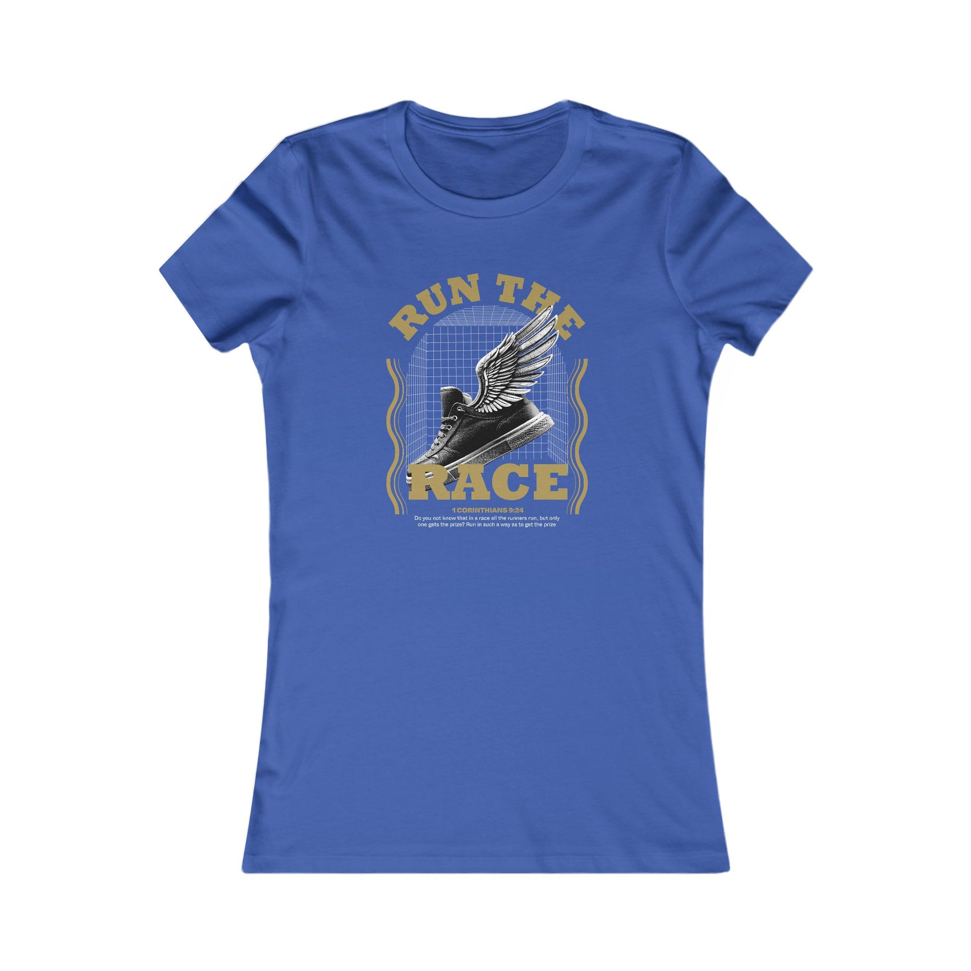 "Run The Race "  Unisex Favorite Tee - The Shield of Light
