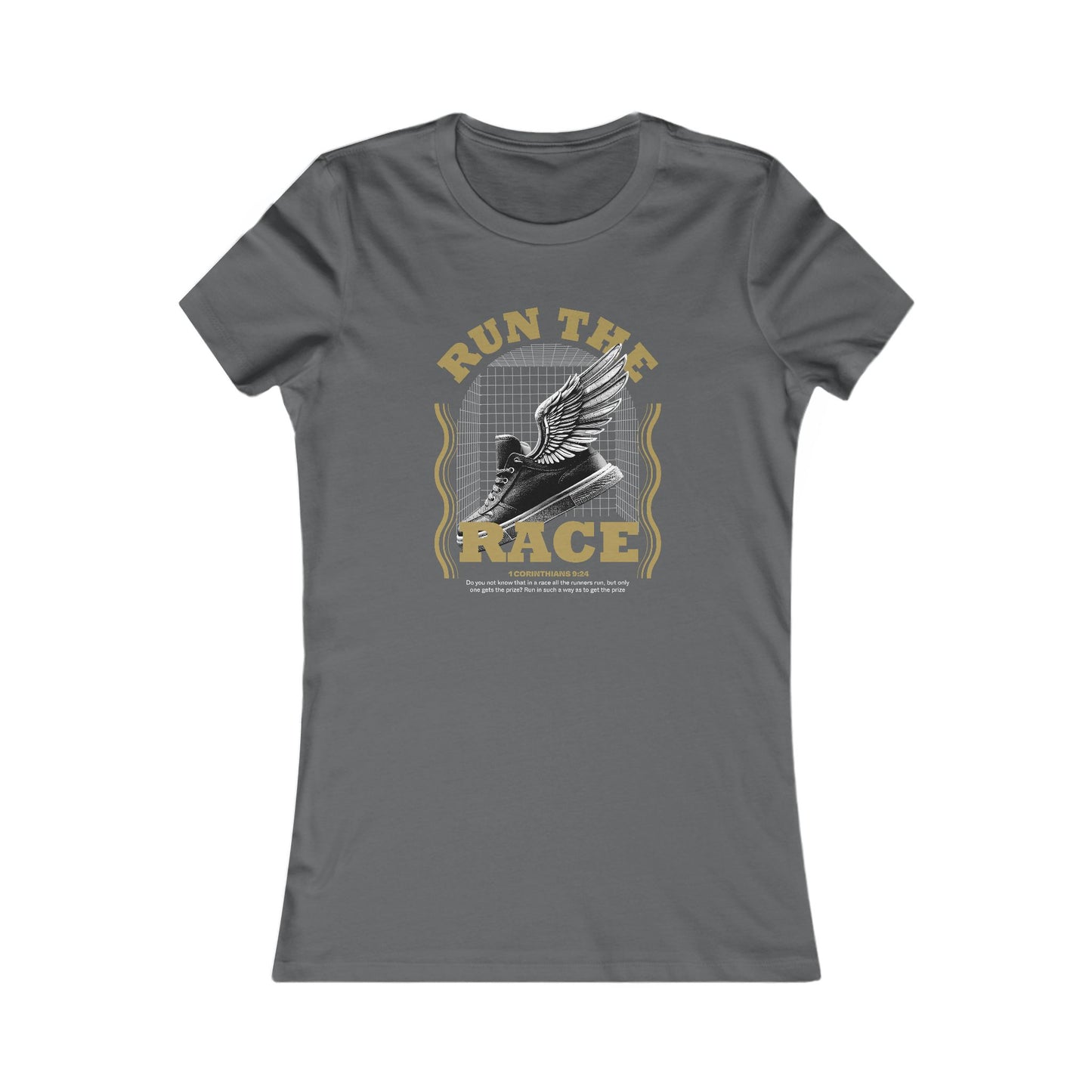 "Run The Race "  Unisex Favorite Tee - The Shield of Light