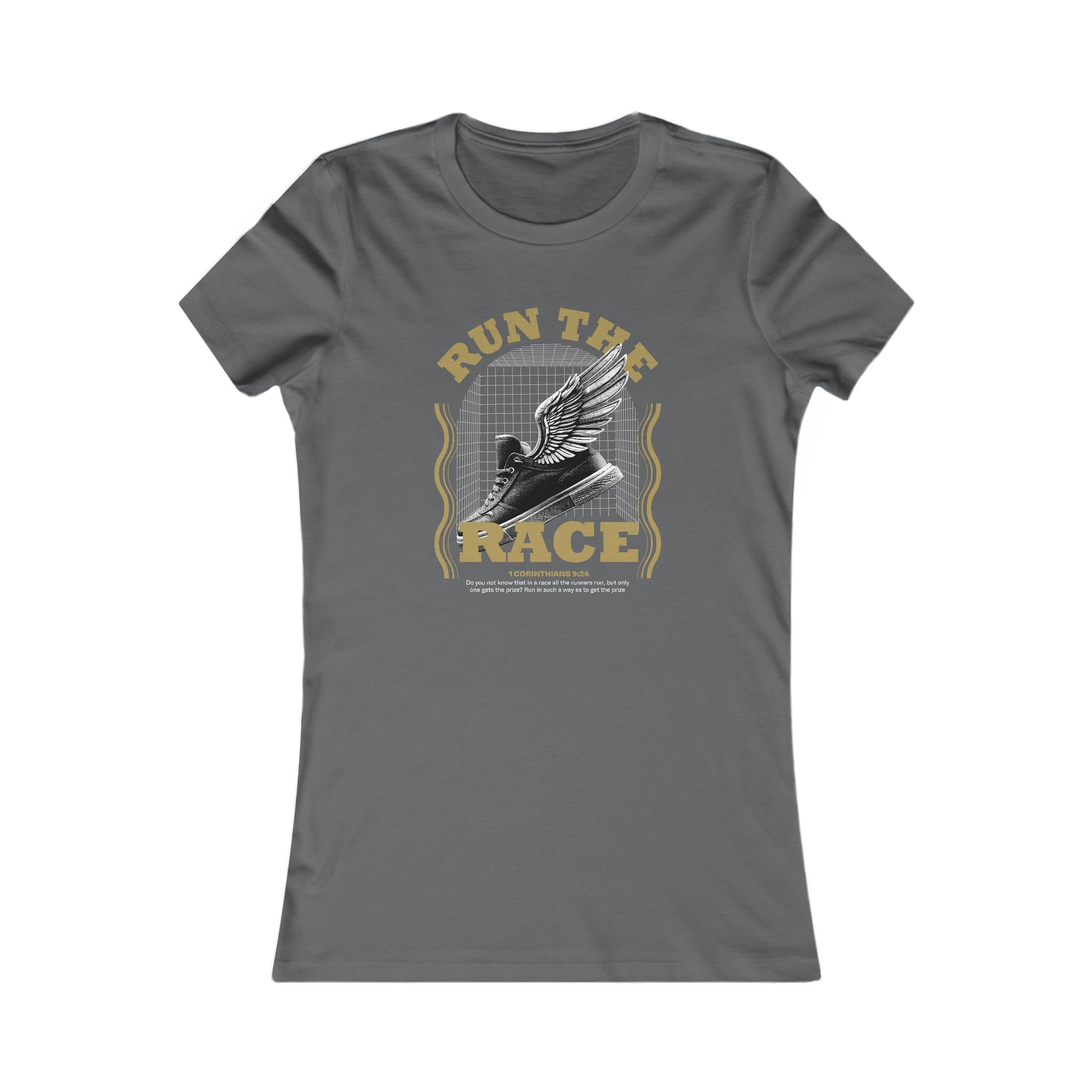 "Run The Race "  Unisex Favorite Tee - The Shield of Light