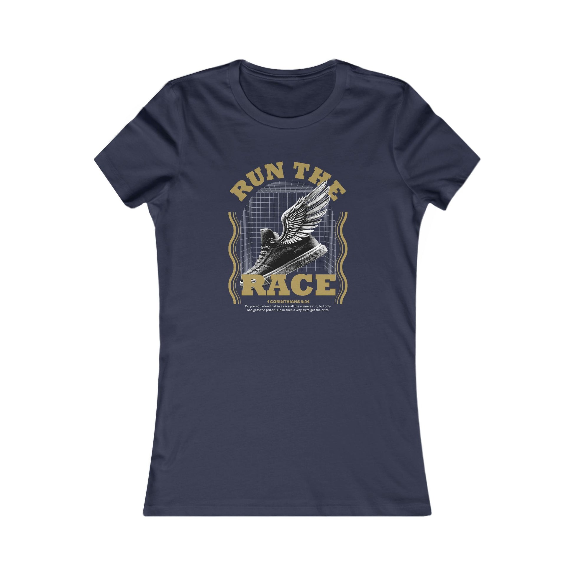 "Run The Race "  Unisex Favorite Tee - The Shield of Light