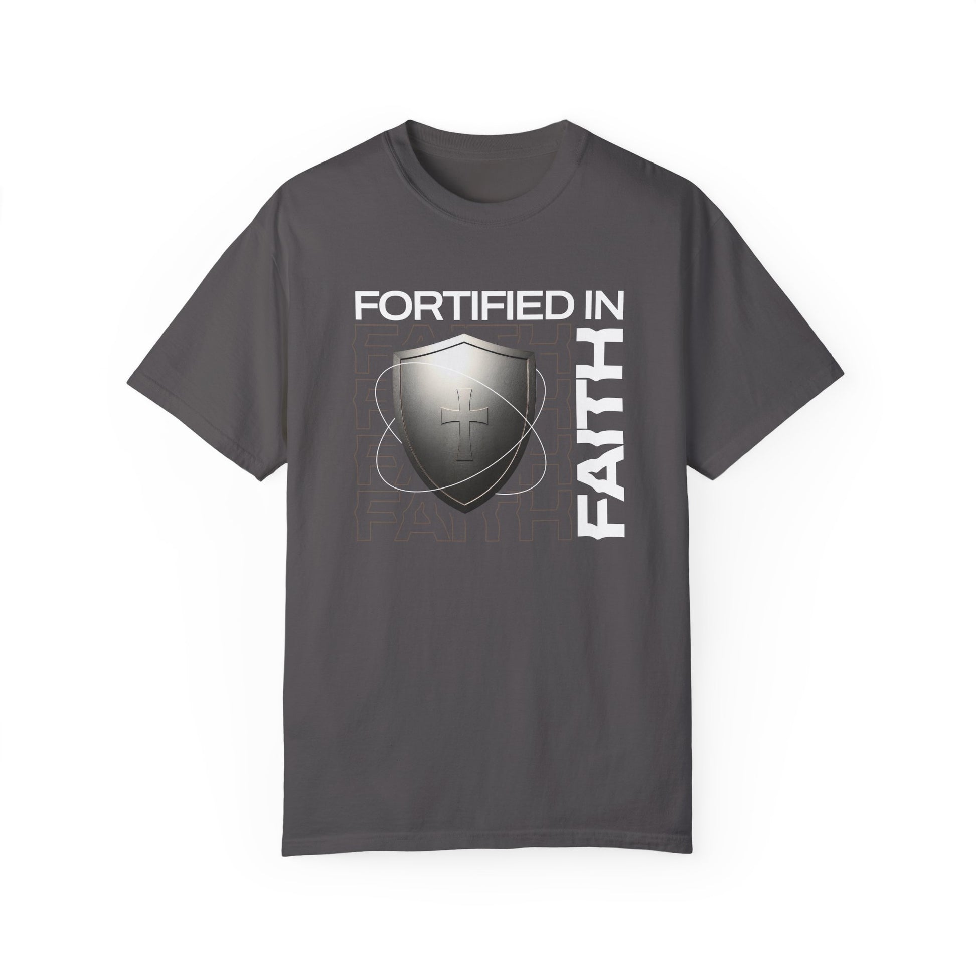 "Fortified In Faith " Unisex Garment-Dyed T-Shirt - The Shield of Light