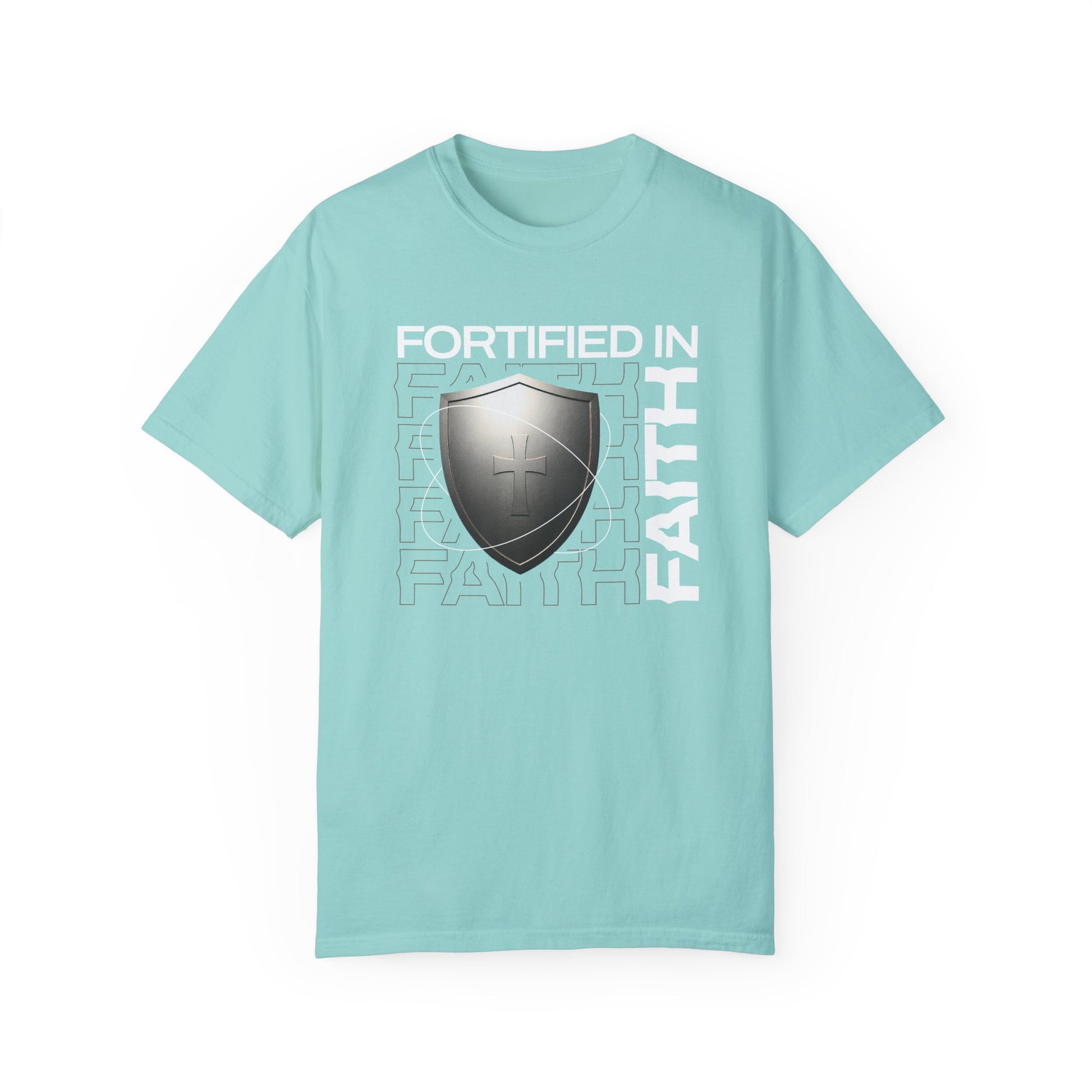 "Fortified In Faith " Unisex Garment-Dyed T-Shirt - The Shield of Light