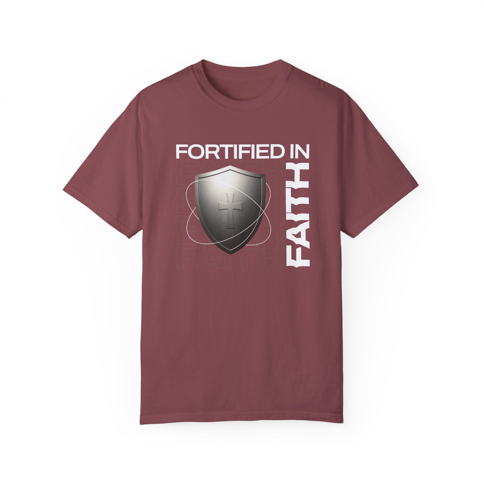 "Fortified In Faith " Unisex Garment-Dyed T-Shirt - The Shield of Light