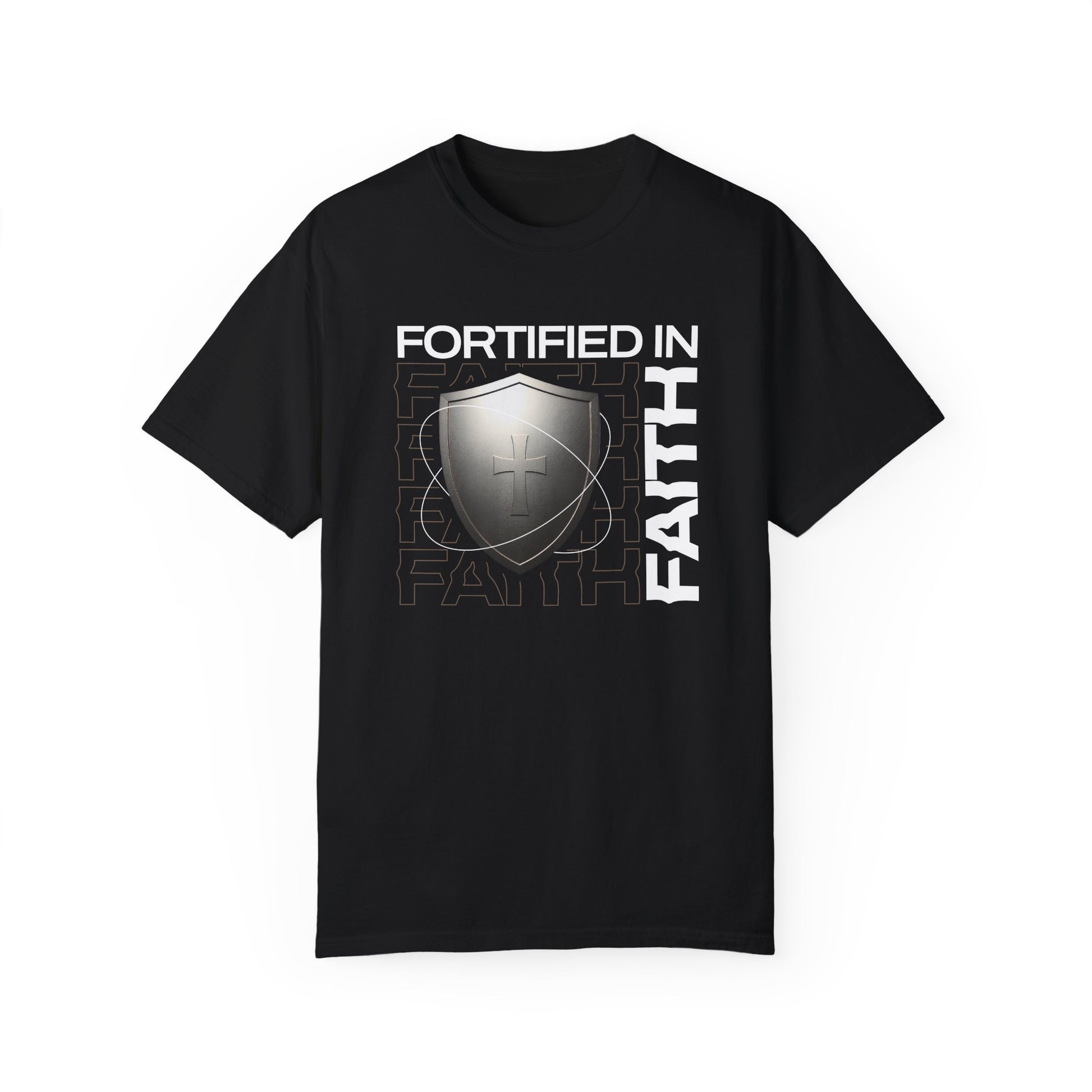 "Fortified In Faith " Unisex Garment-Dyed T-Shirt - The Shield of Light