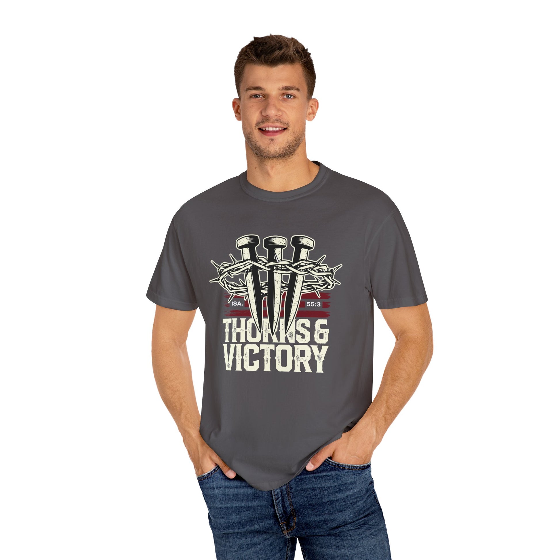 Thorns & Victory Unisex Garment-Dyed T-Shirt - The Shield of Light