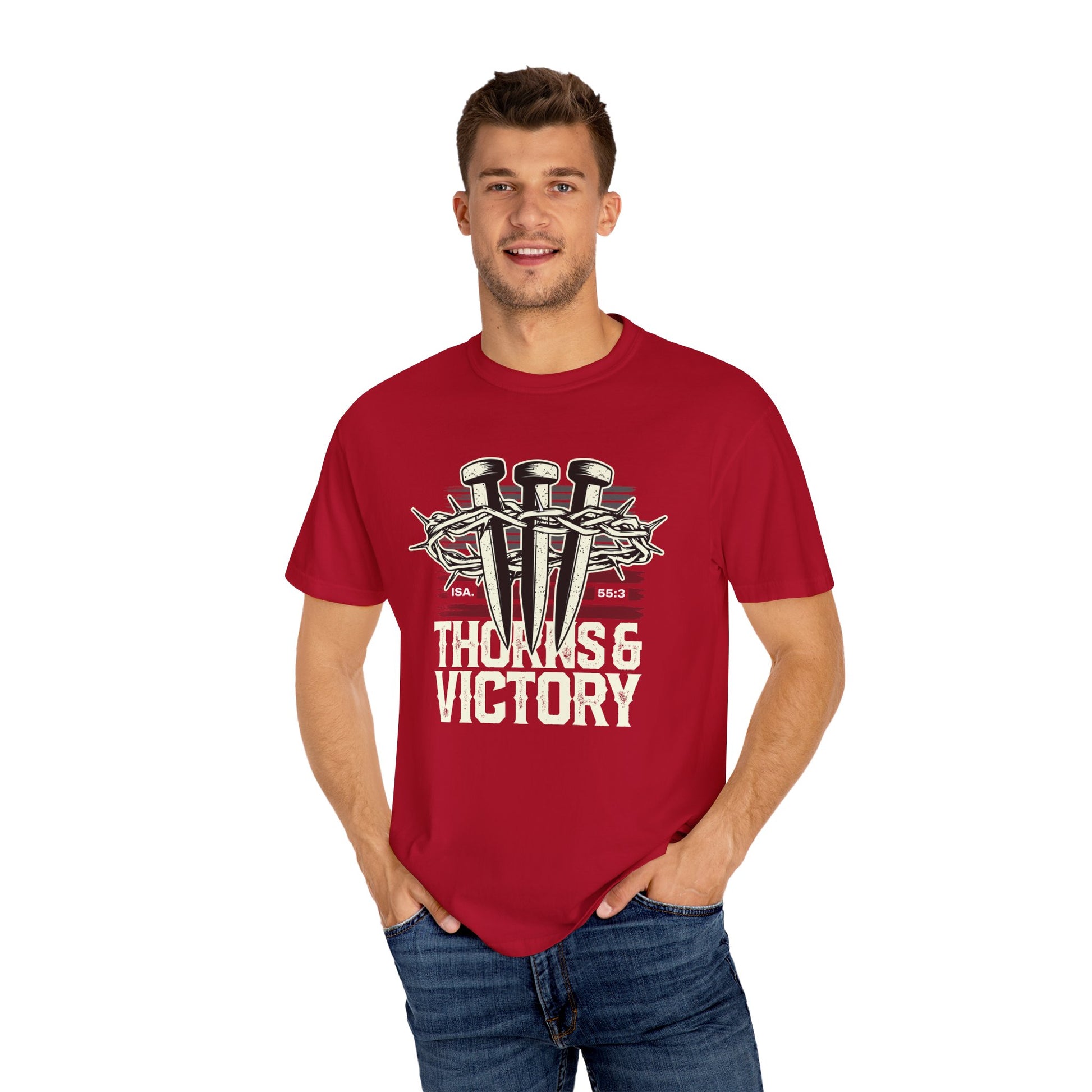 Thorns & Victory Unisex Garment-Dyed T-Shirt - The Shield of Light