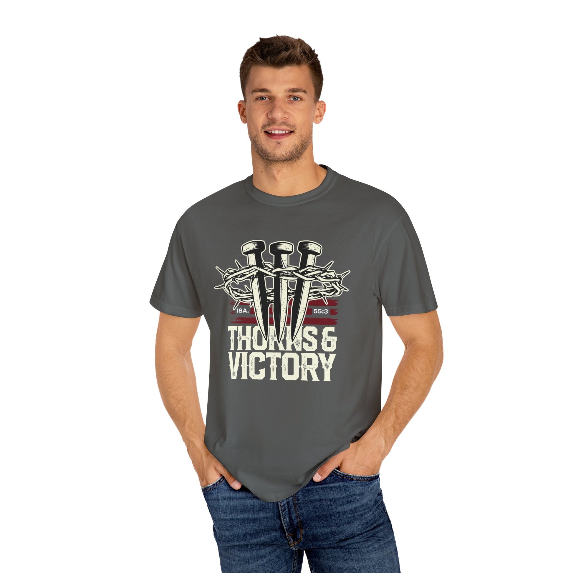 Thorns & Victory Unisex Garment-Dyed T-Shirt - The Shield of Light