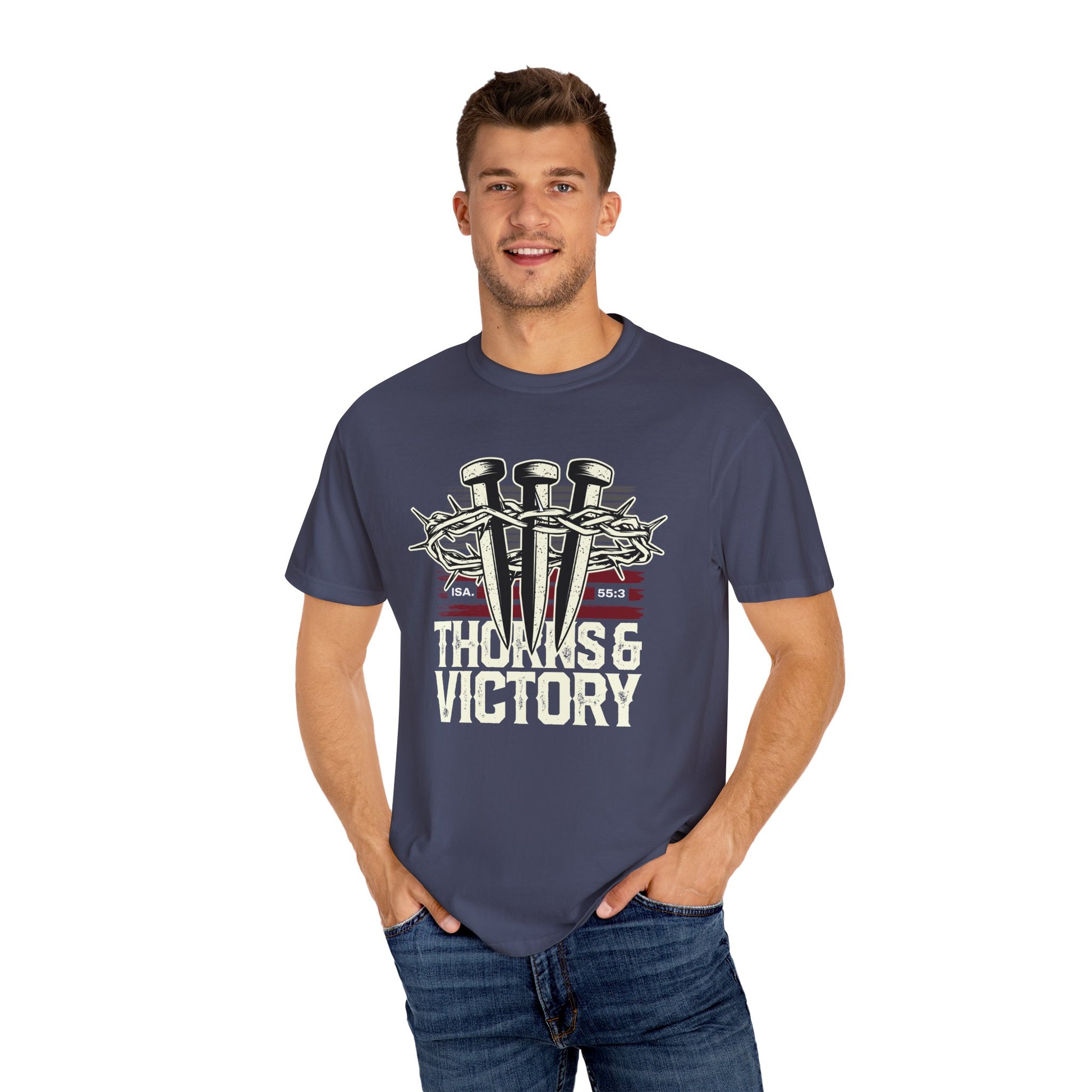 Thorns & Victory Unisex Garment-Dyed T-Shirt - The Shield of Light