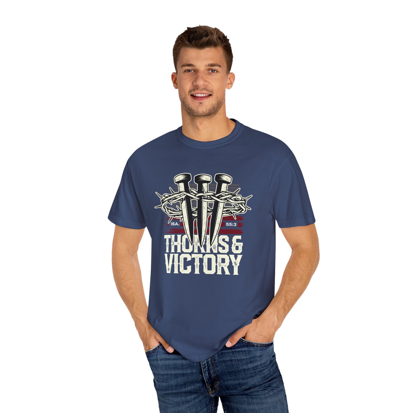 Thorns & Victory Unisex Garment-Dyed T-Shirt - The Shield of Light