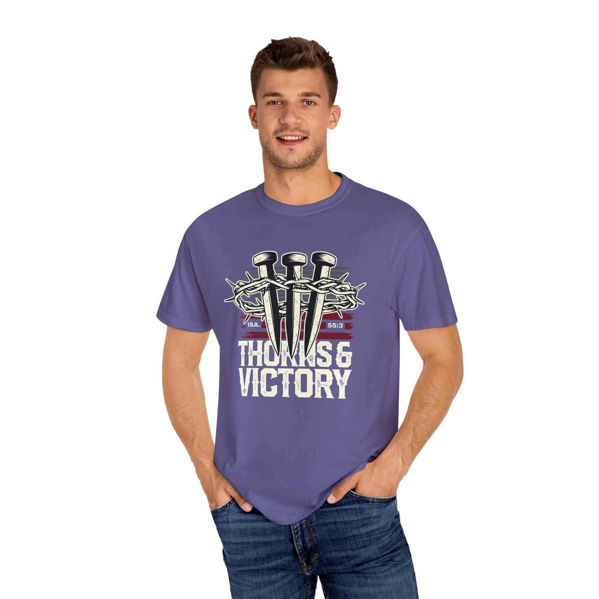 Thorns & Victory Unisex Garment-Dyed T-Shirt - The Shield of Light