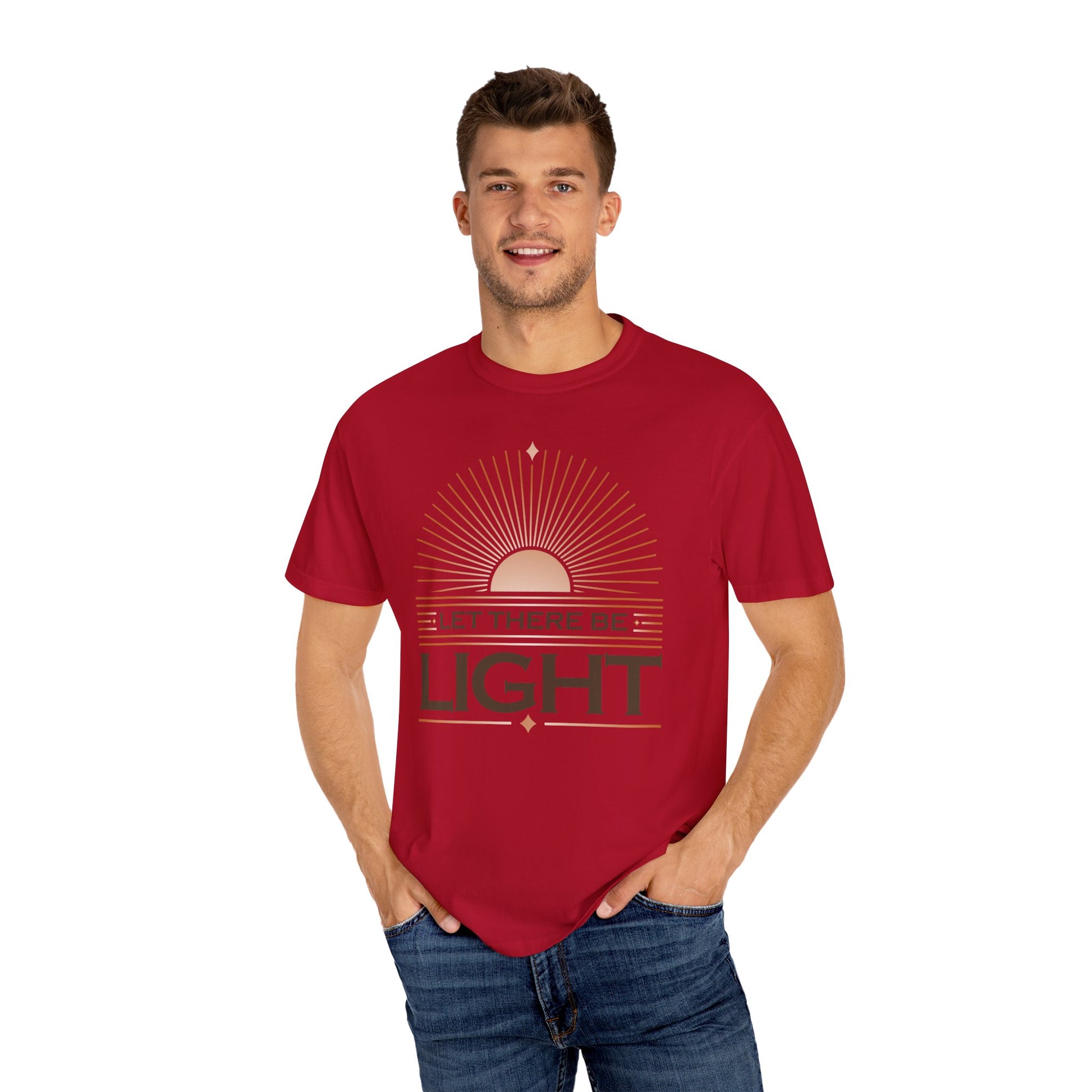 Let There Be Light Unisex Garment-Dyed T-Shirt - The Shield of Light