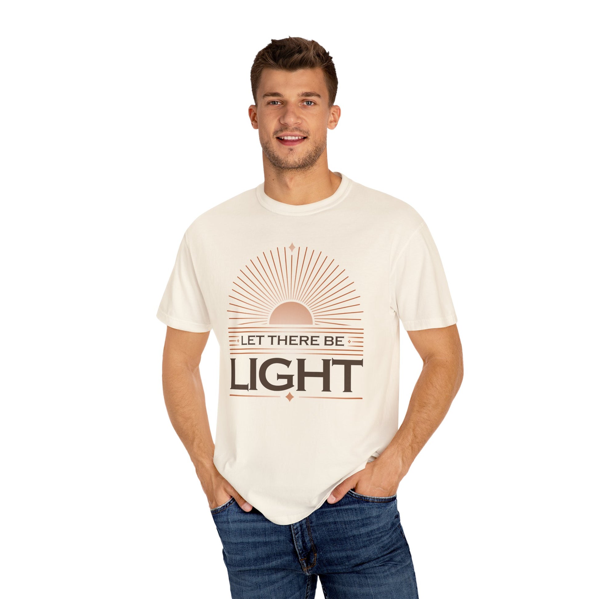 Let There Be Light Unisex Garment-Dyed T-Shirt - The Shield of Light