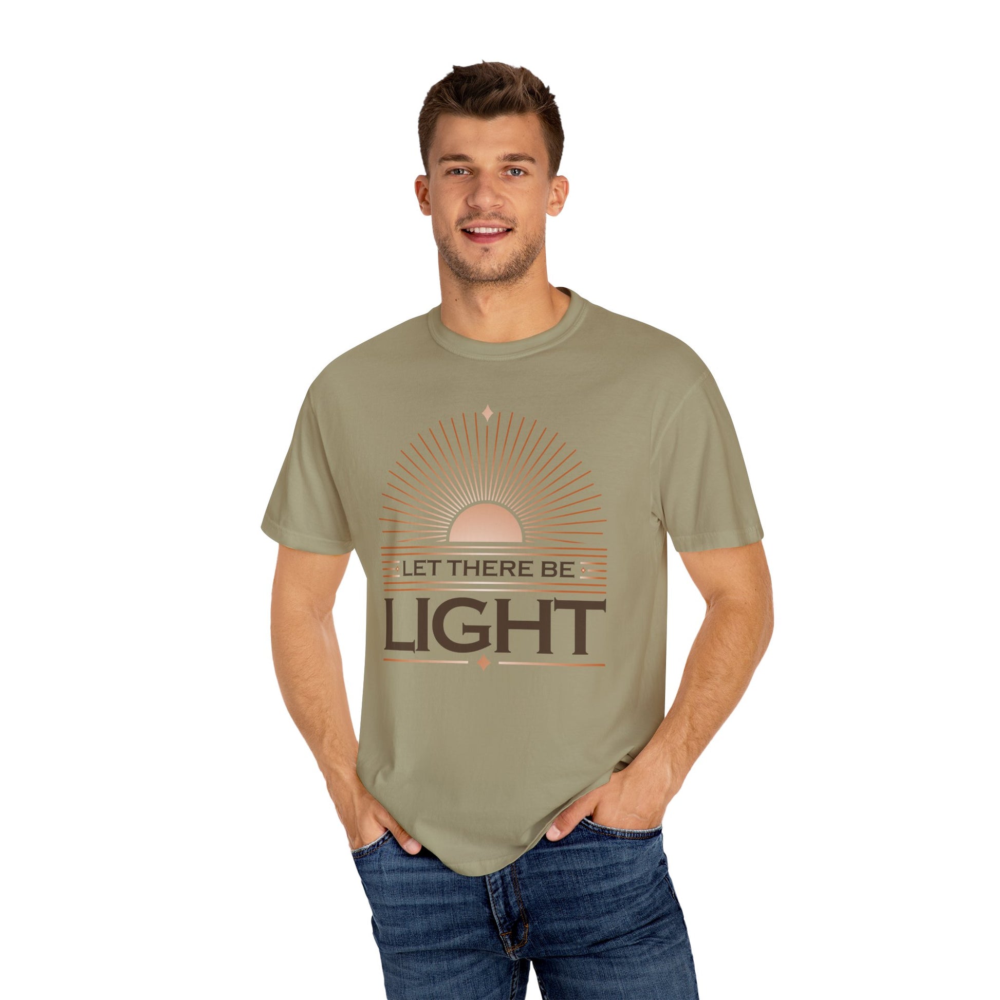 Let There Be Light Unisex Garment-Dyed T-Shirt - The Shield of Light