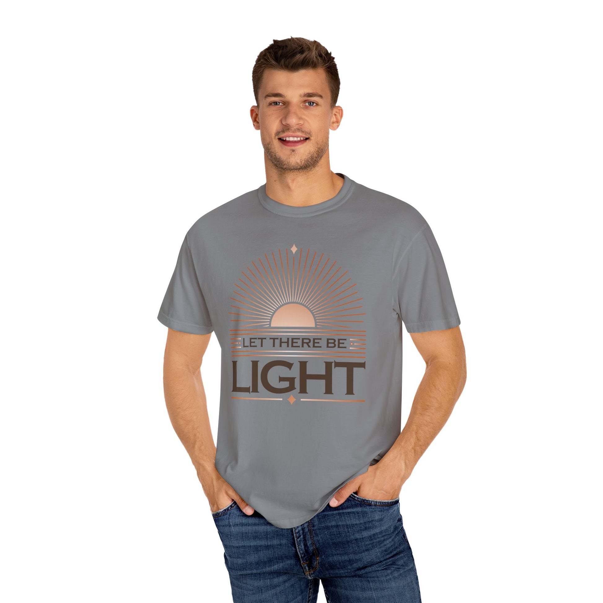 Let There Be Light Unisex Garment-Dyed T-Shirt - The Shield of Light