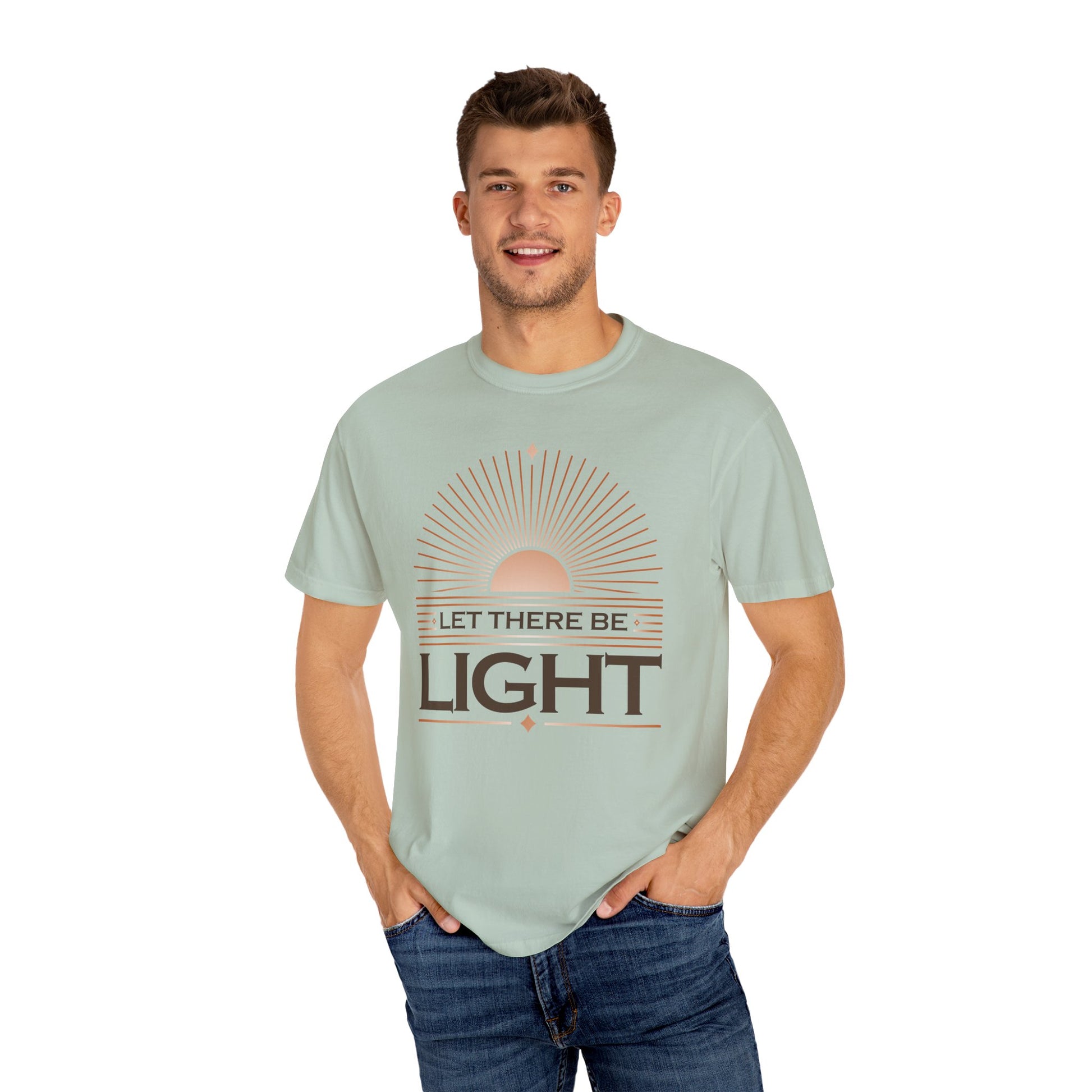Let There Be Light Unisex Garment-Dyed T-Shirt - The Shield of Light
