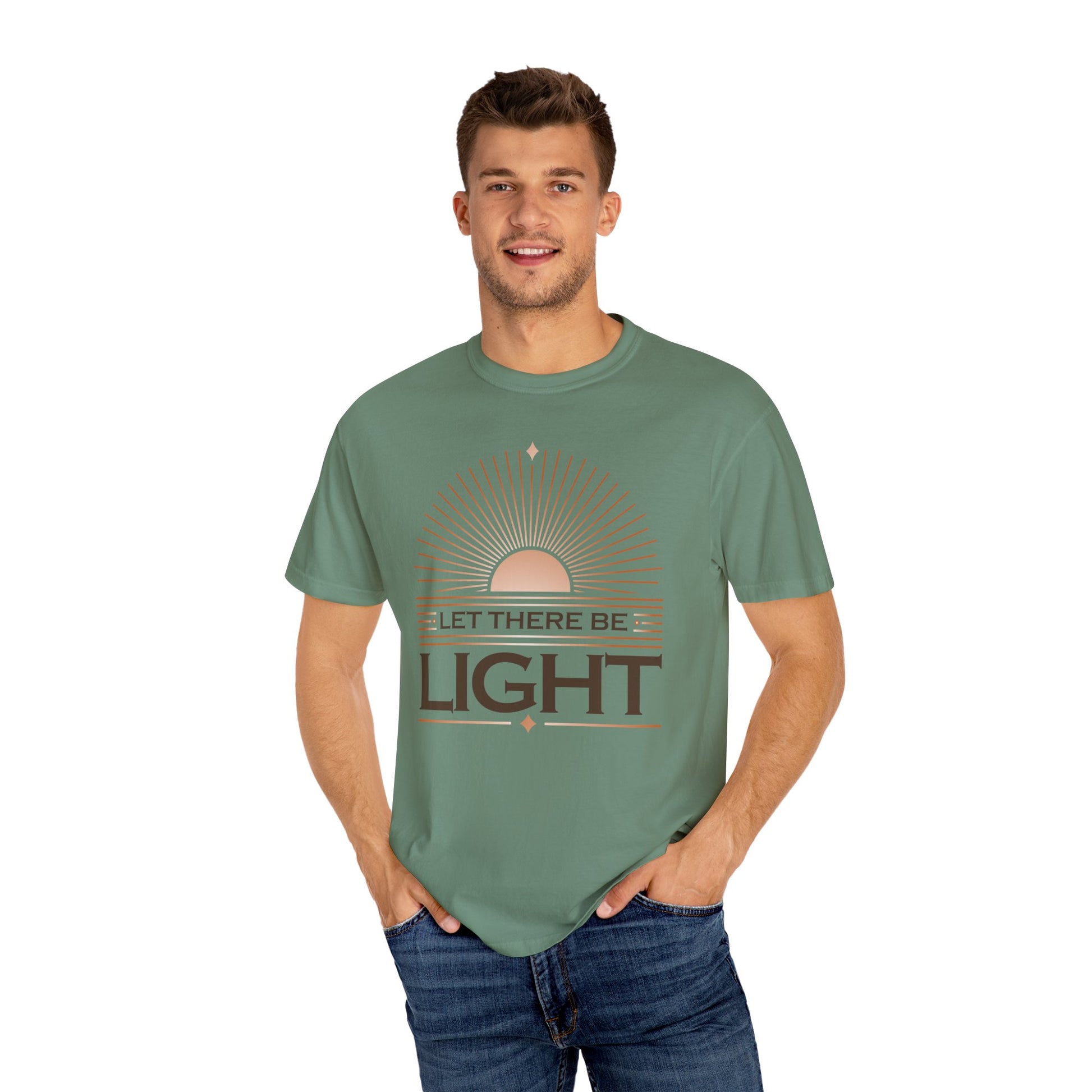 Let There Be Light Unisex Garment-Dyed T-Shirt - The Shield of Light