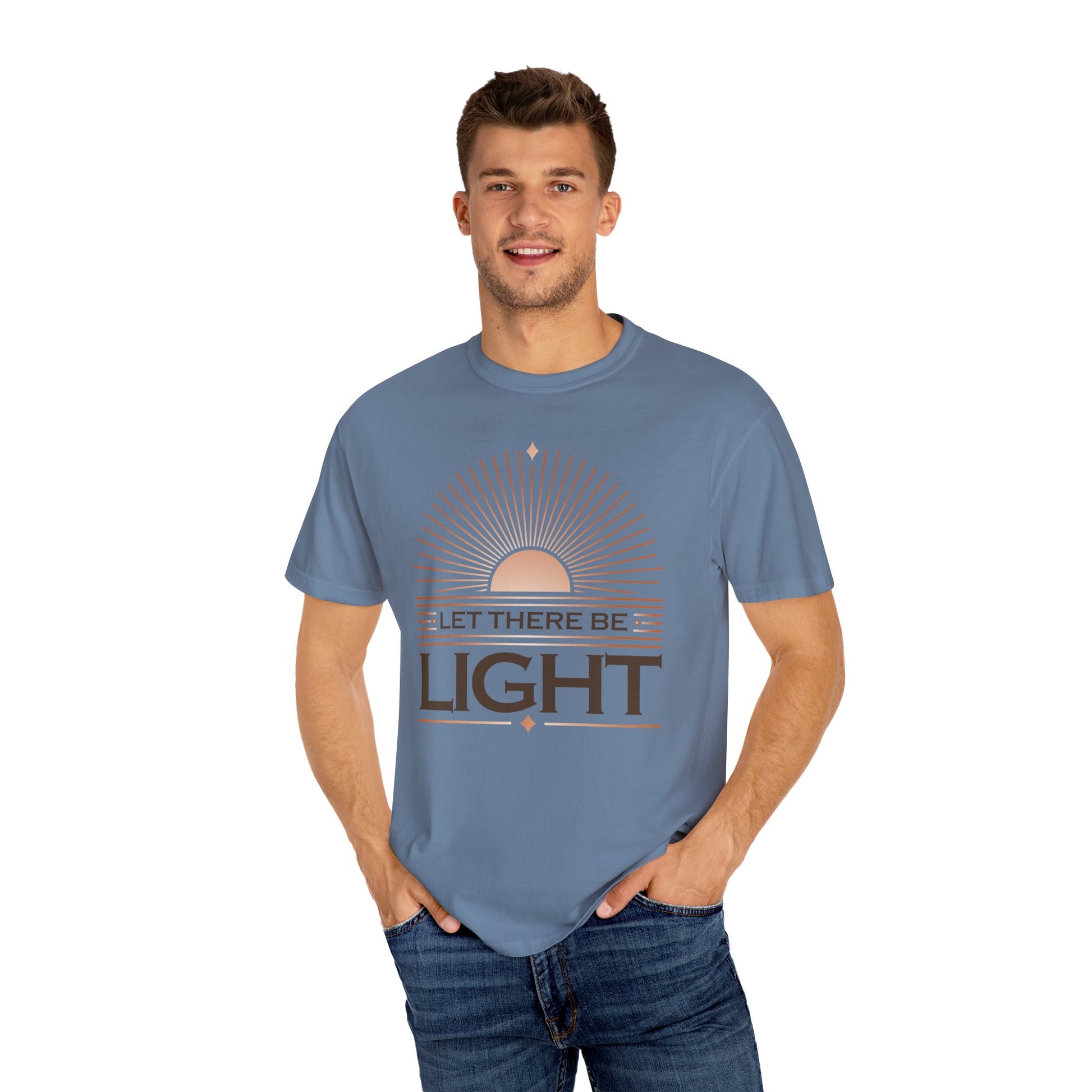 Let There Be Light Unisex Garment-Dyed T-Shirt - The Shield of Light