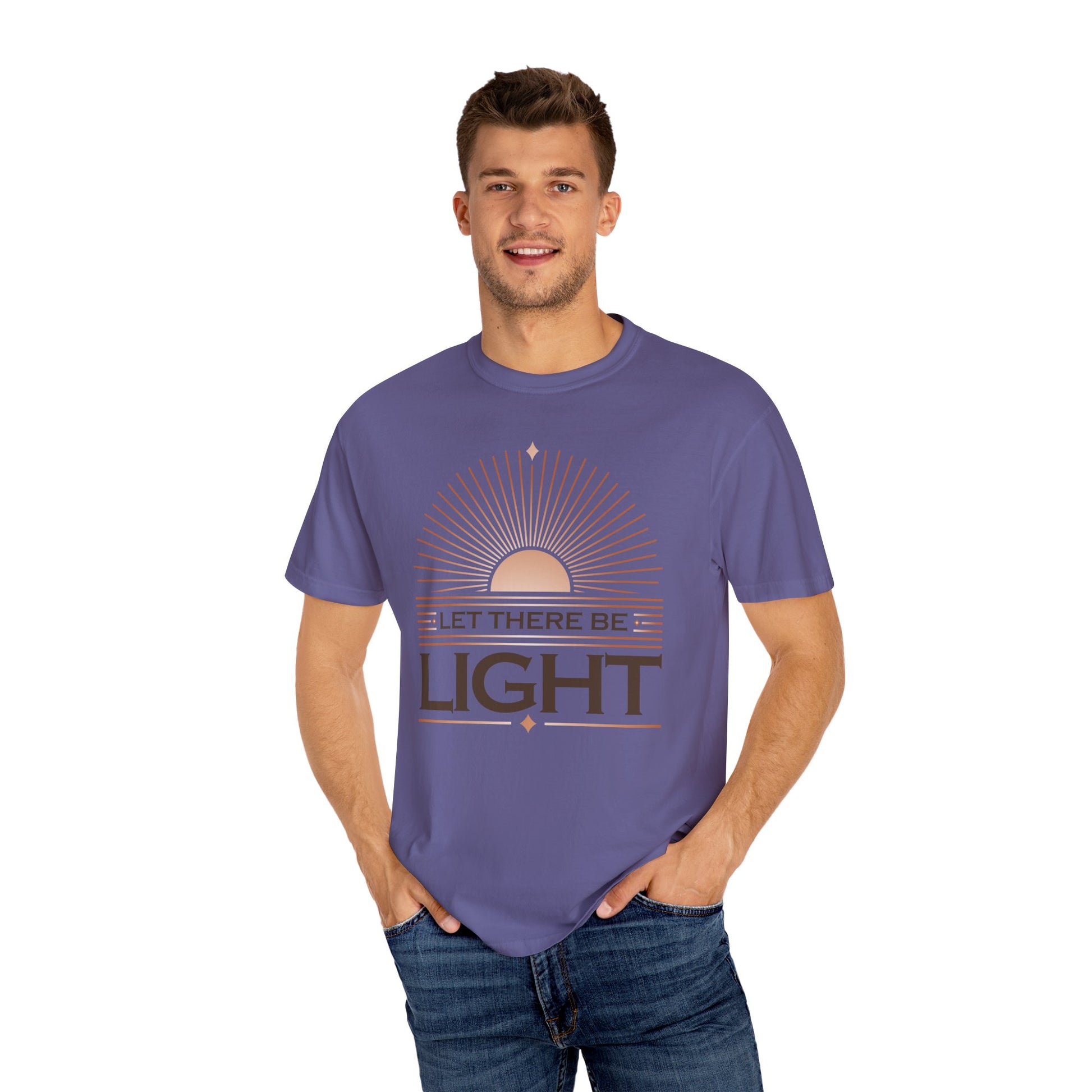 Let There Be Light Unisex Garment-Dyed T-Shirt - The Shield of Light