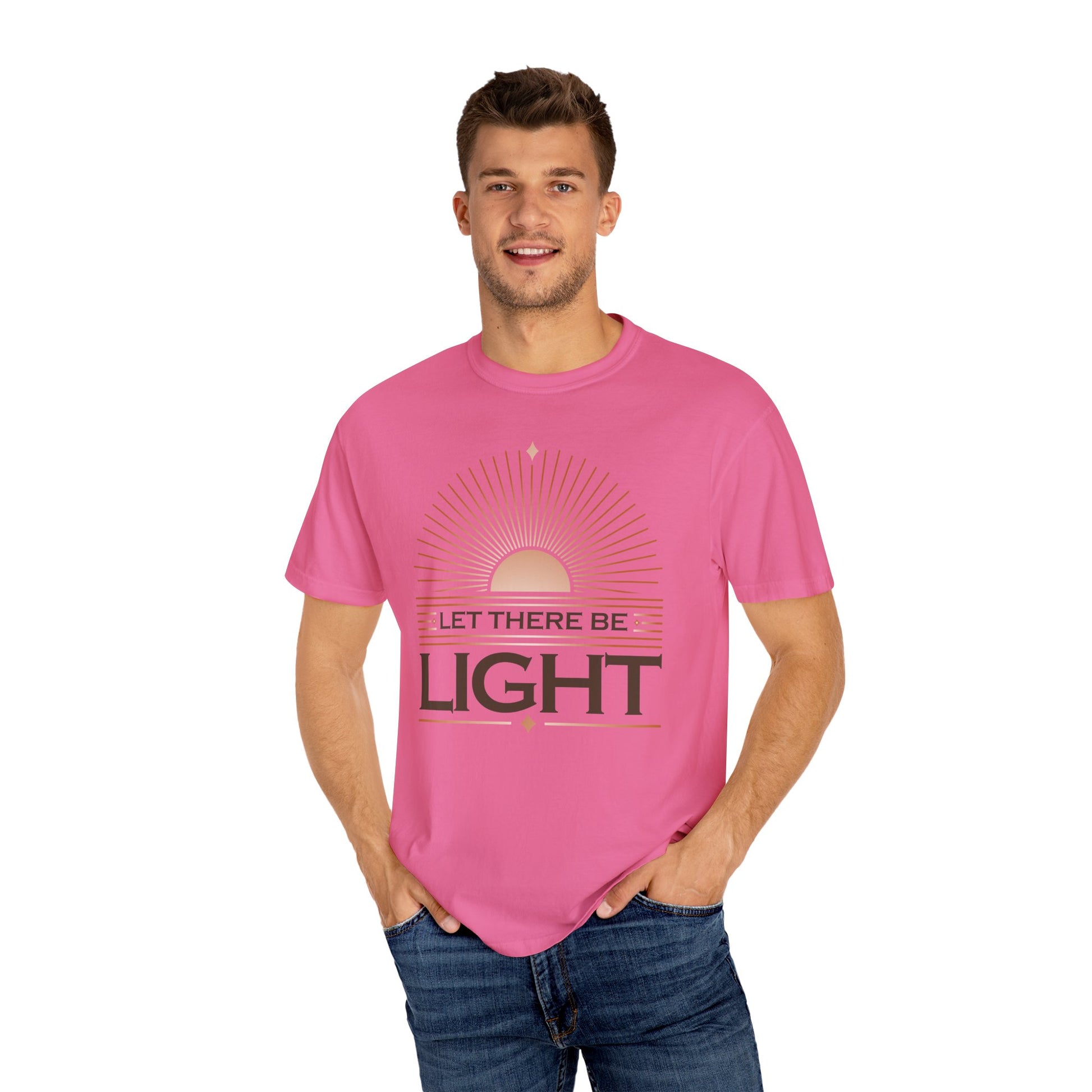 Let There Be Light Unisex Garment-Dyed T-Shirt - The Shield of Light