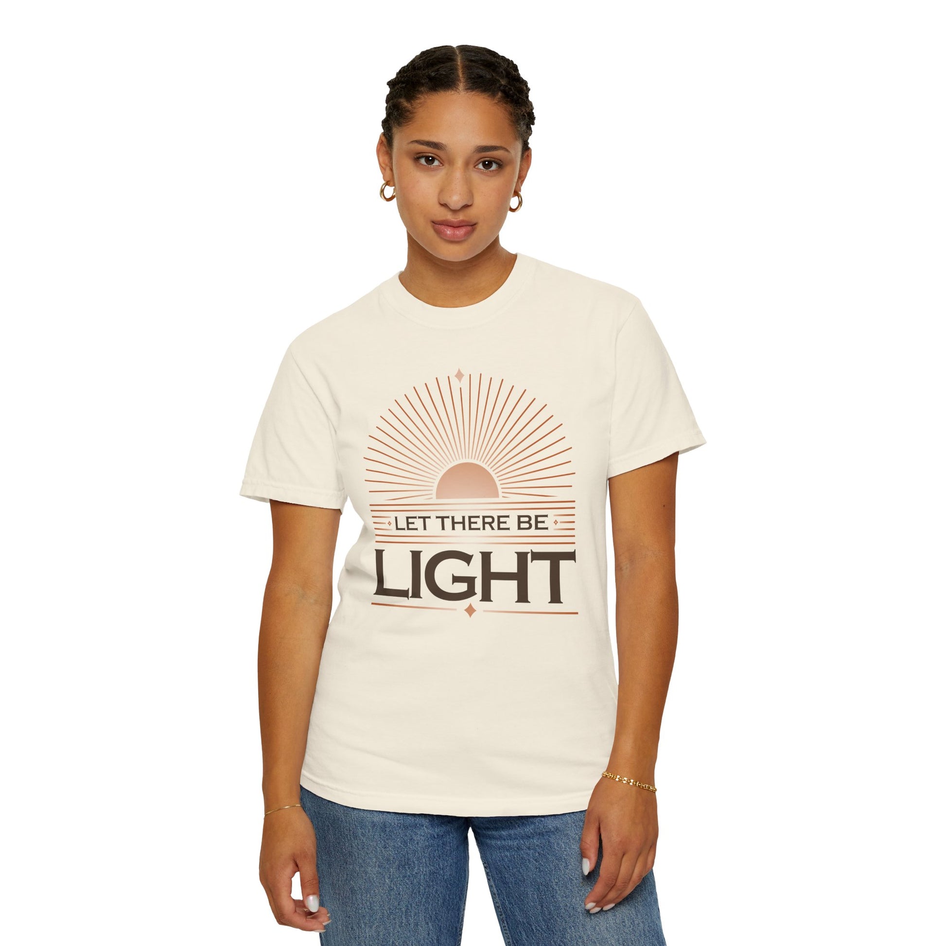 " Let There Be Light " Unisex Garment-Dyed T-Shirt - The Shield of Light