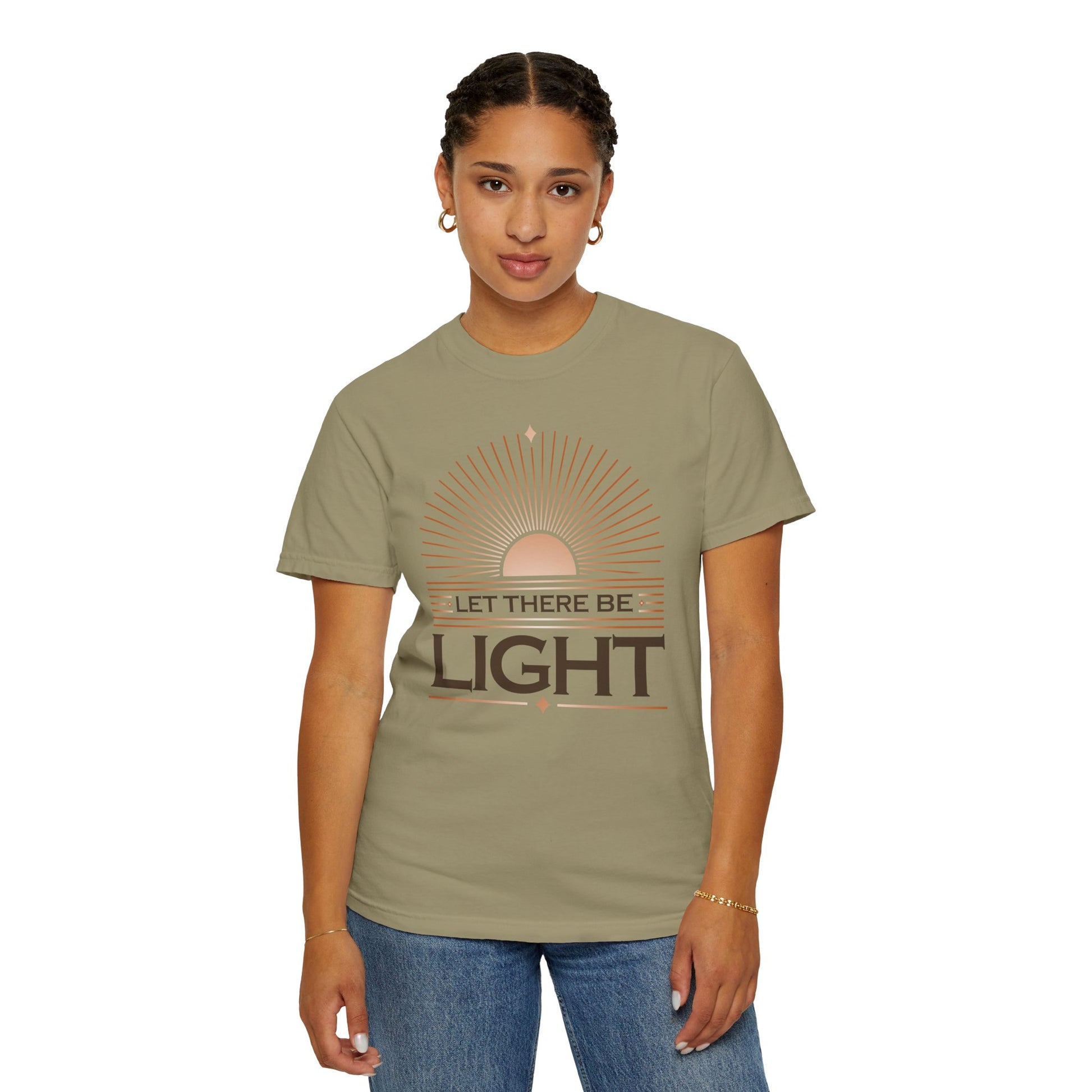 " Let There Be Light " Unisex Garment-Dyed T-Shirt - The Shield of Light