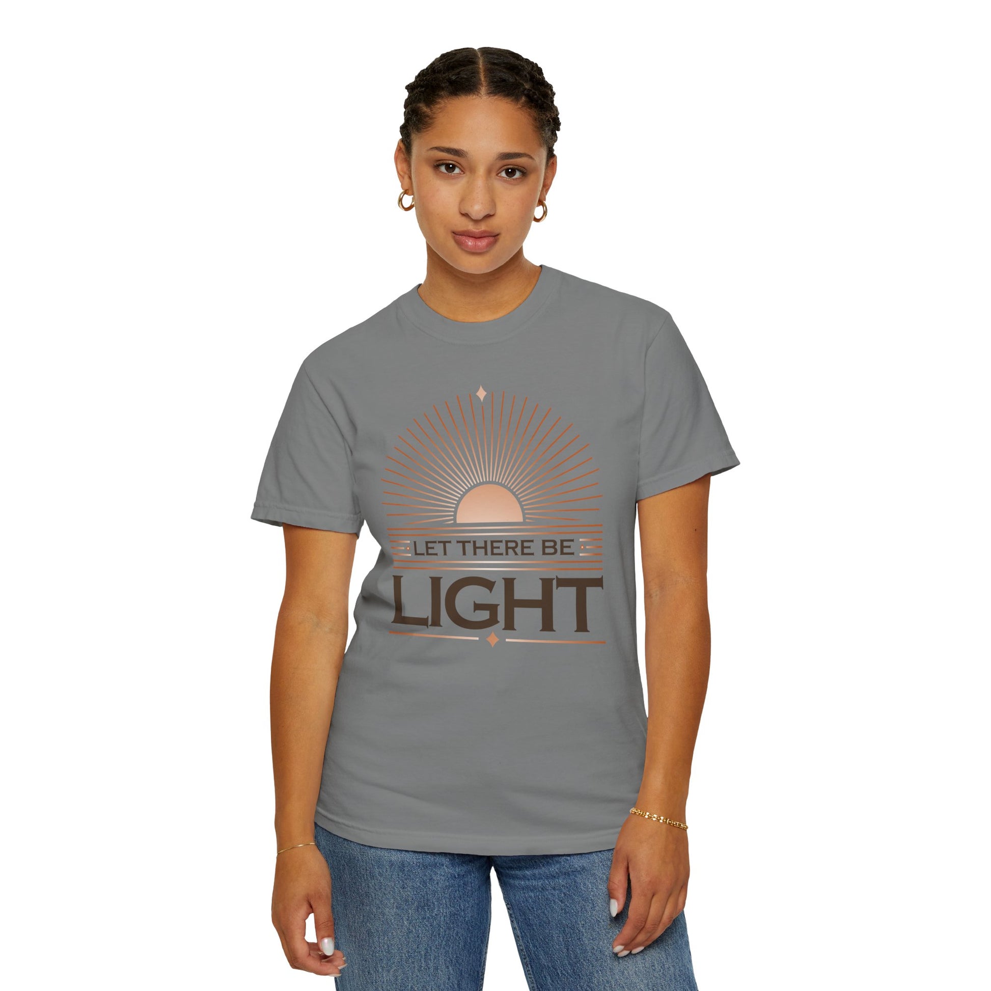 " Let There Be Light " Unisex Garment-Dyed T-Shirt - The Shield of Light