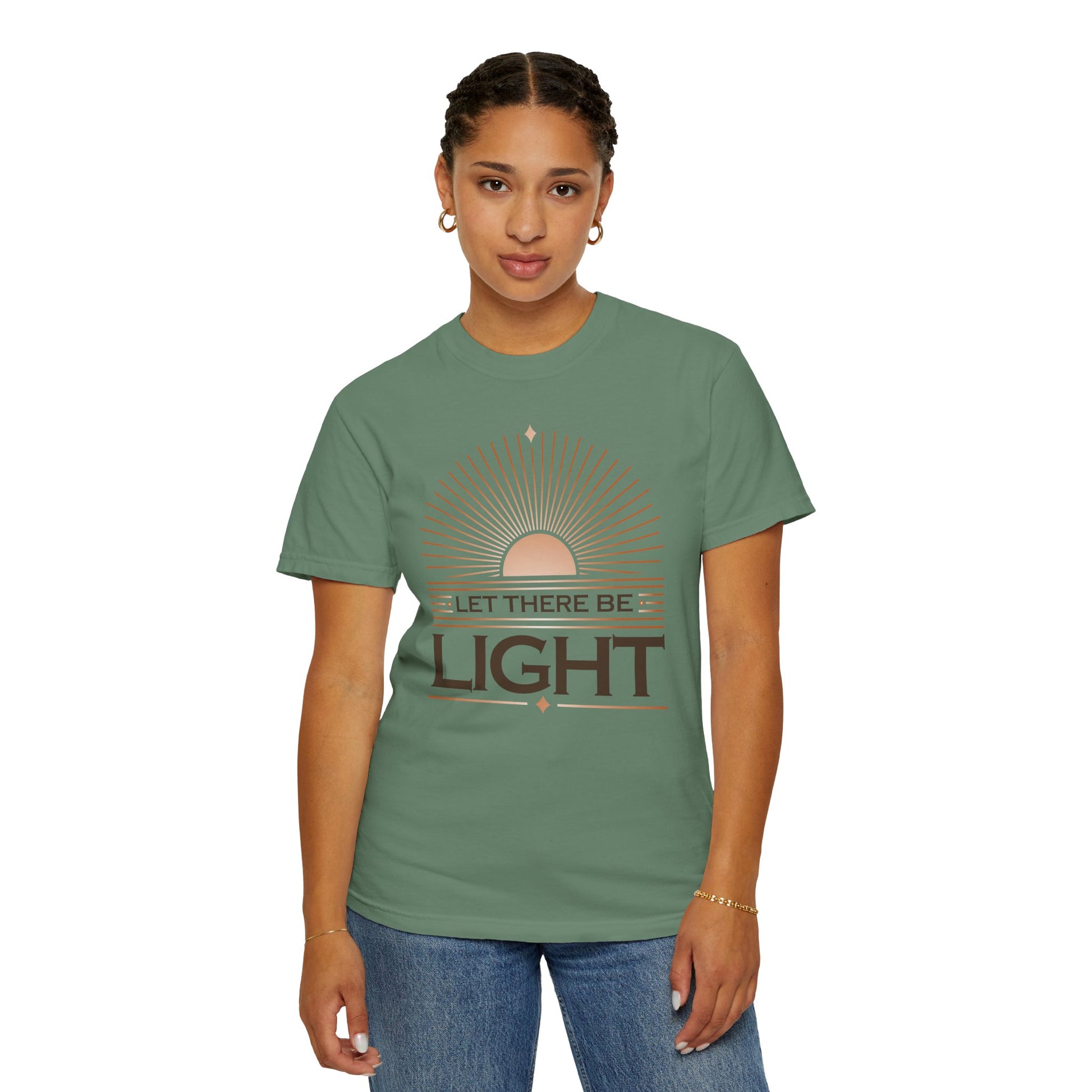 " Let There Be Light " Unisex Garment-Dyed T-Shirt - The Shield of Light