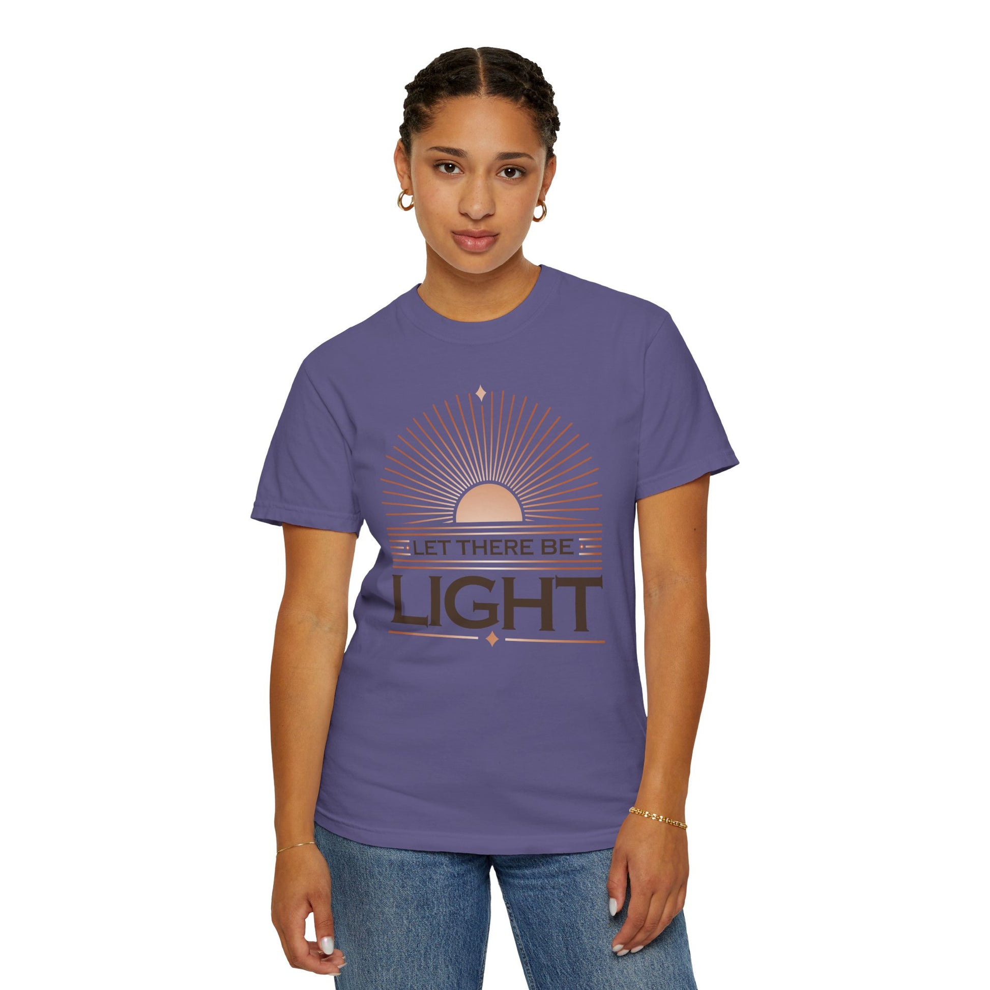 " Let There Be Light " Unisex Garment-Dyed T-Shirt - The Shield of Light