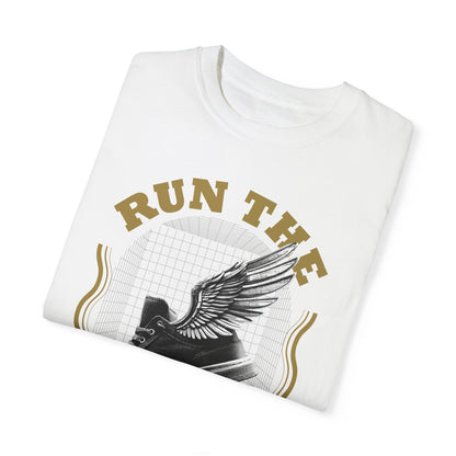 Run The Race Unisex Garment-Dyed T-Shirt - The Shield of Light