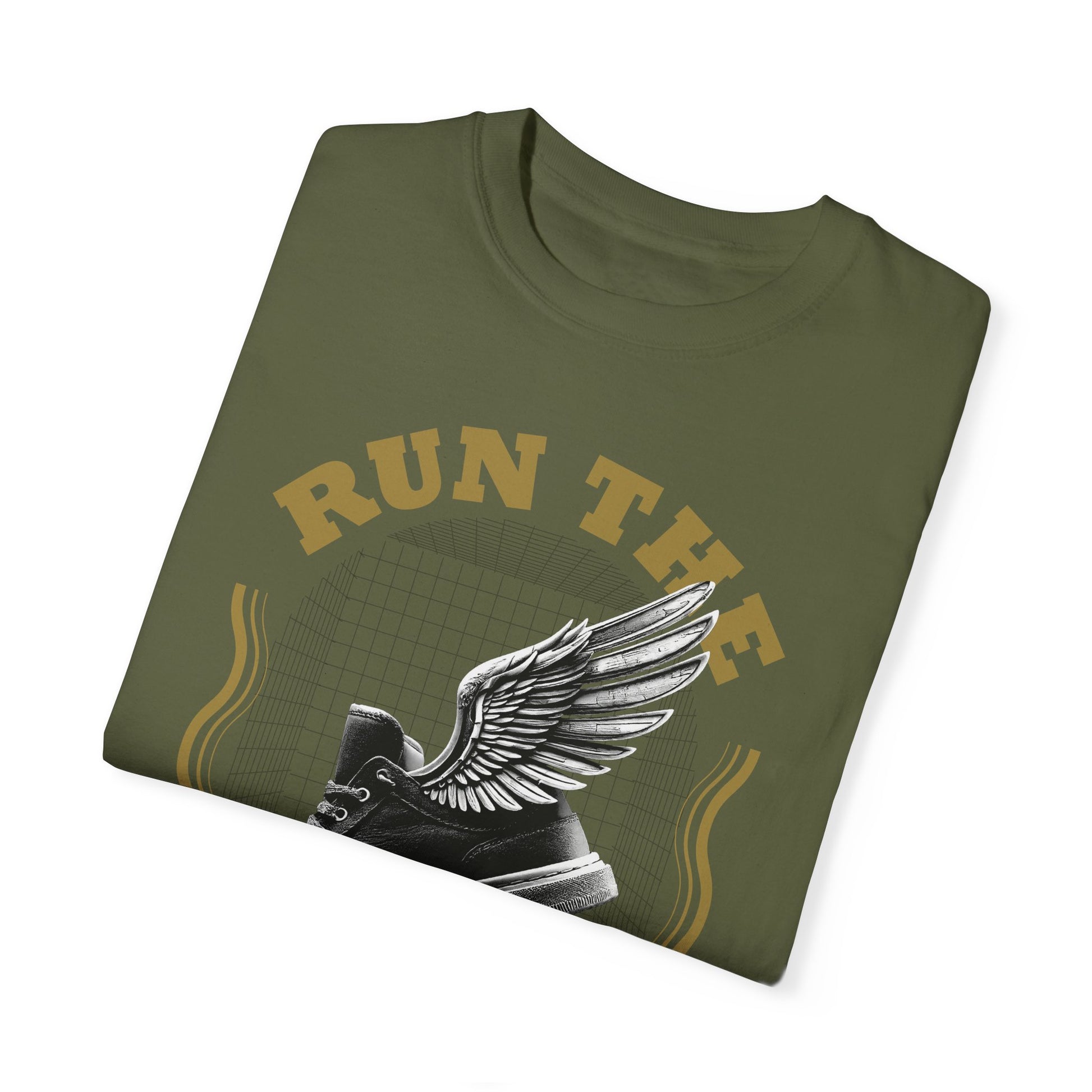 Run The Race Unisex Garment-Dyed T-Shirt - The Shield of Light