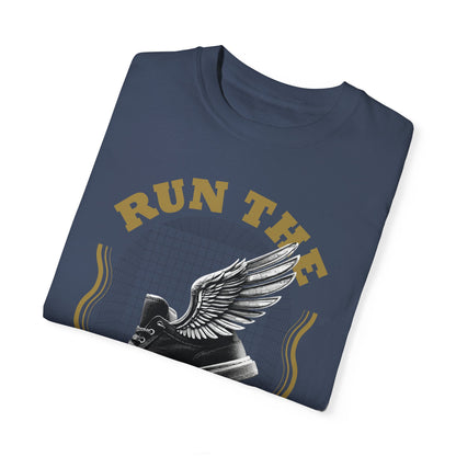Run The Race Unisex Garment-Dyed T-Shirt - The Shield of Light