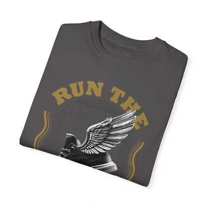 Run The Race Unisex Garment-Dyed T-Shirt - The Shield of Light
