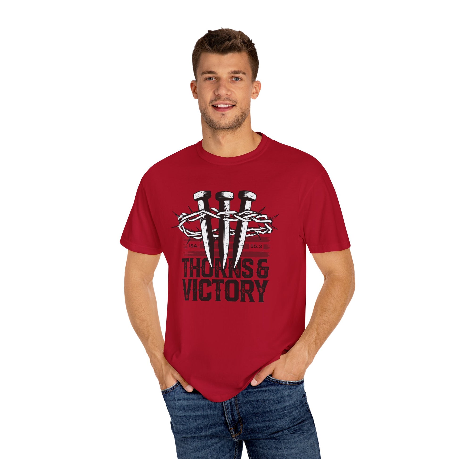 Thorns & Victory Unisex Garment-Dyed T-Shirt - The Shield of Light