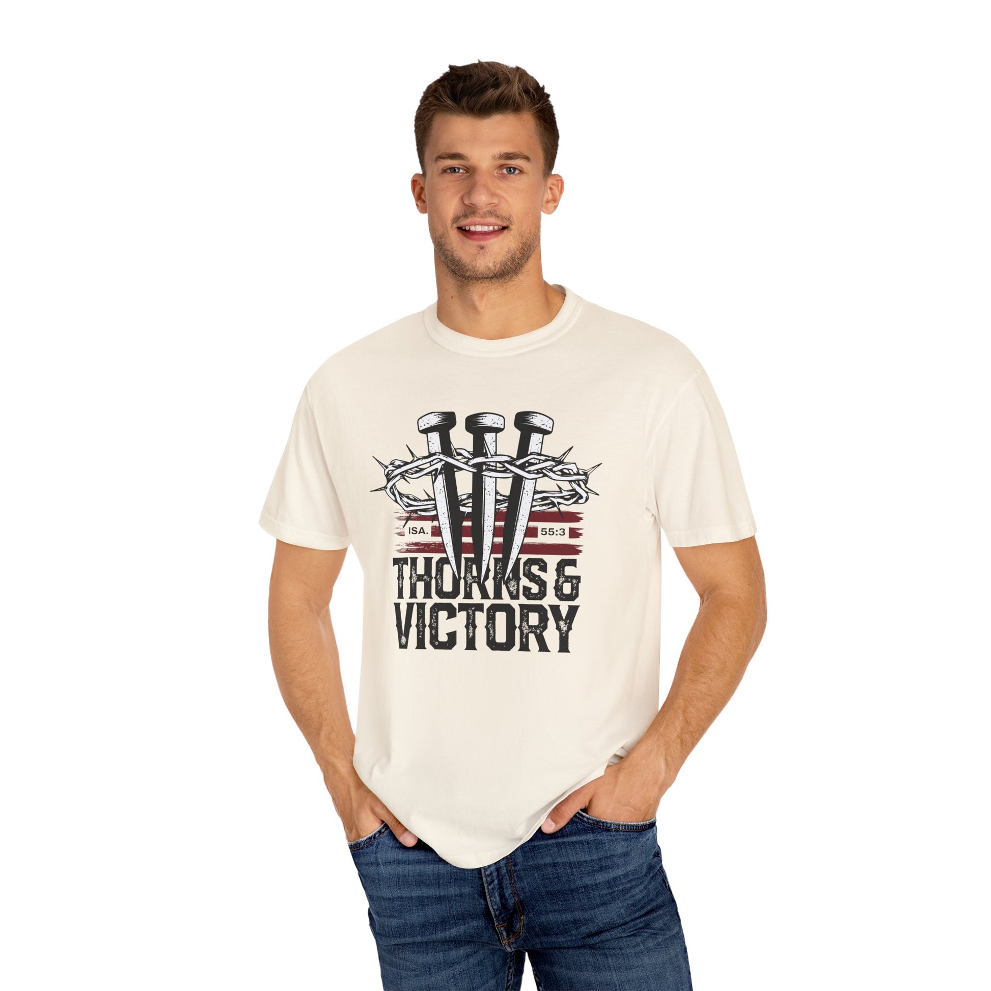 Thorns & Victory Unisex Garment-Dyed T-Shirt - The Shield of Light