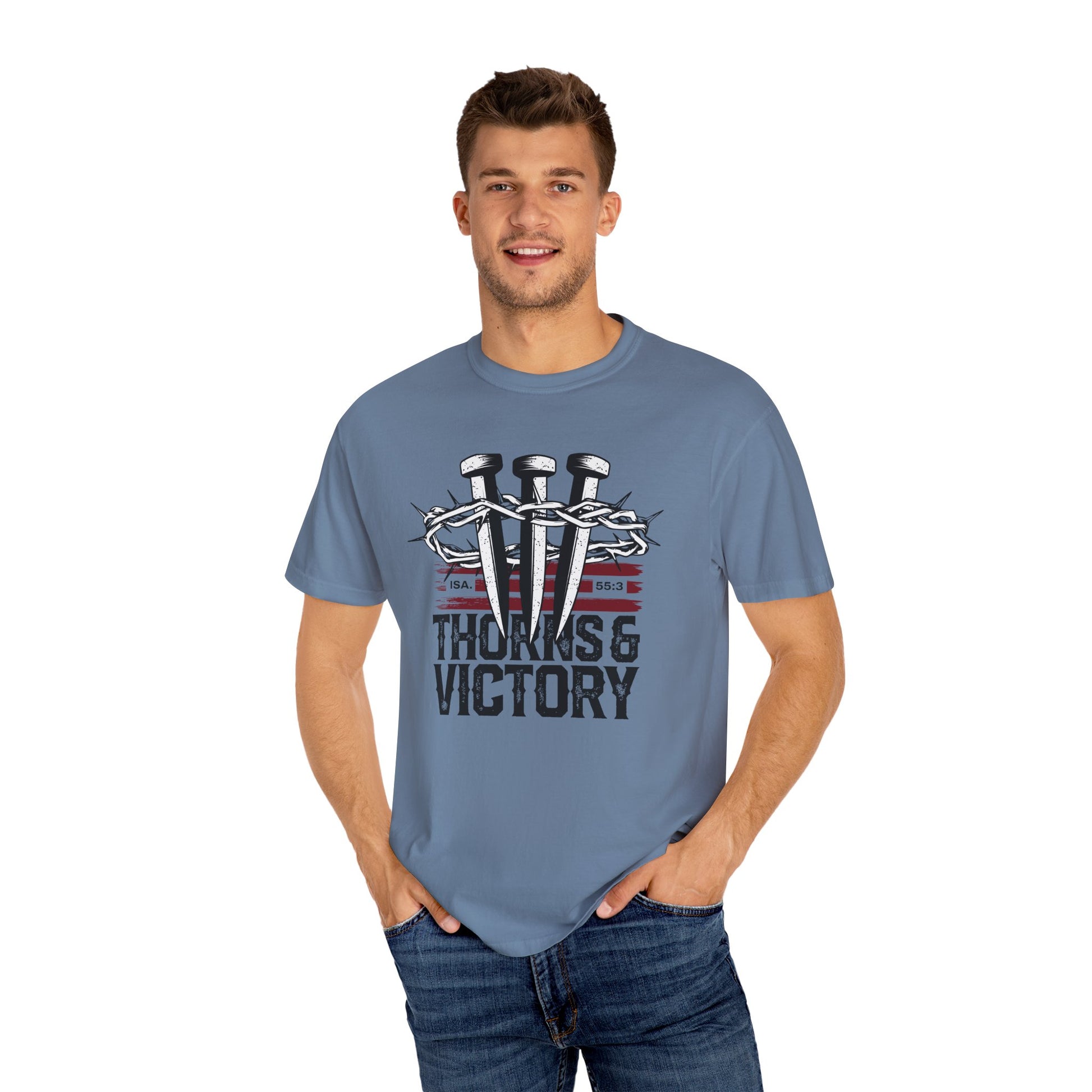 Thorns & Victory Unisex Garment-Dyed T-Shirt - The Shield of Light