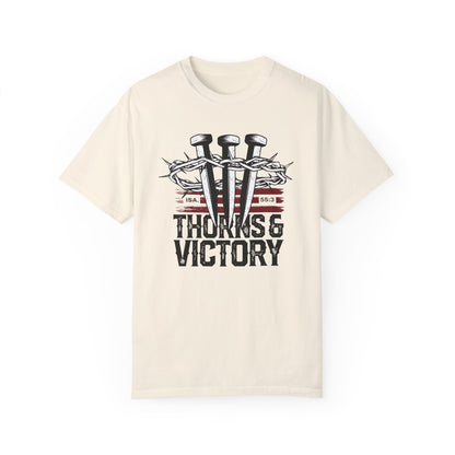 "Thorns & Victory" Unisex Garment-Dyed T-Shirt - The Shield of Light