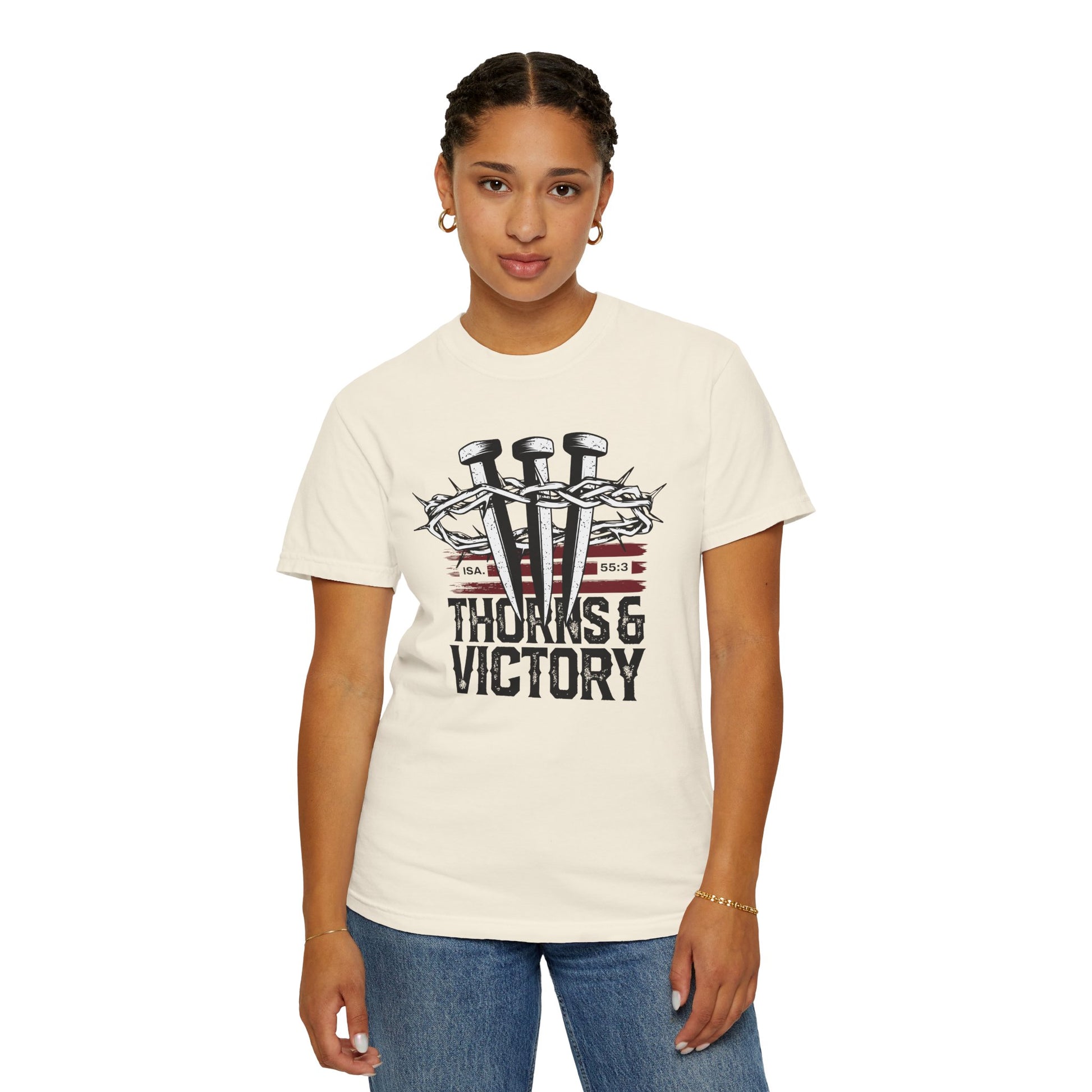 "Thorns & Victory" Unisex Garment-Dyed T-Shirt - The Shield of Light