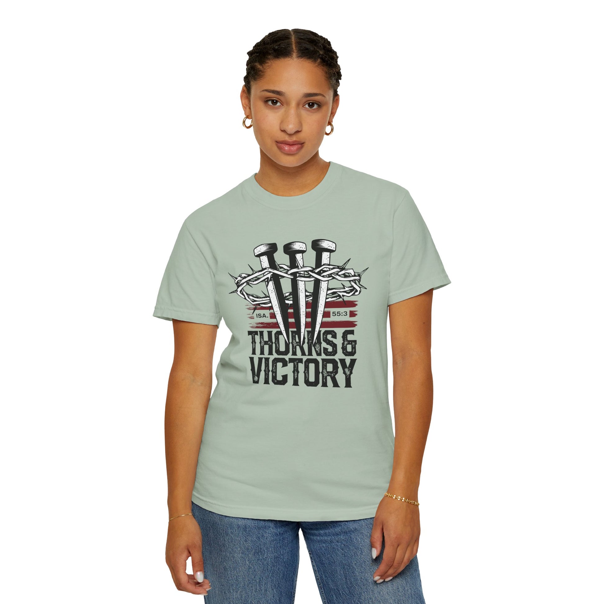 "Thorns & Victory" Unisex Garment-Dyed T-Shirt - The Shield of Light