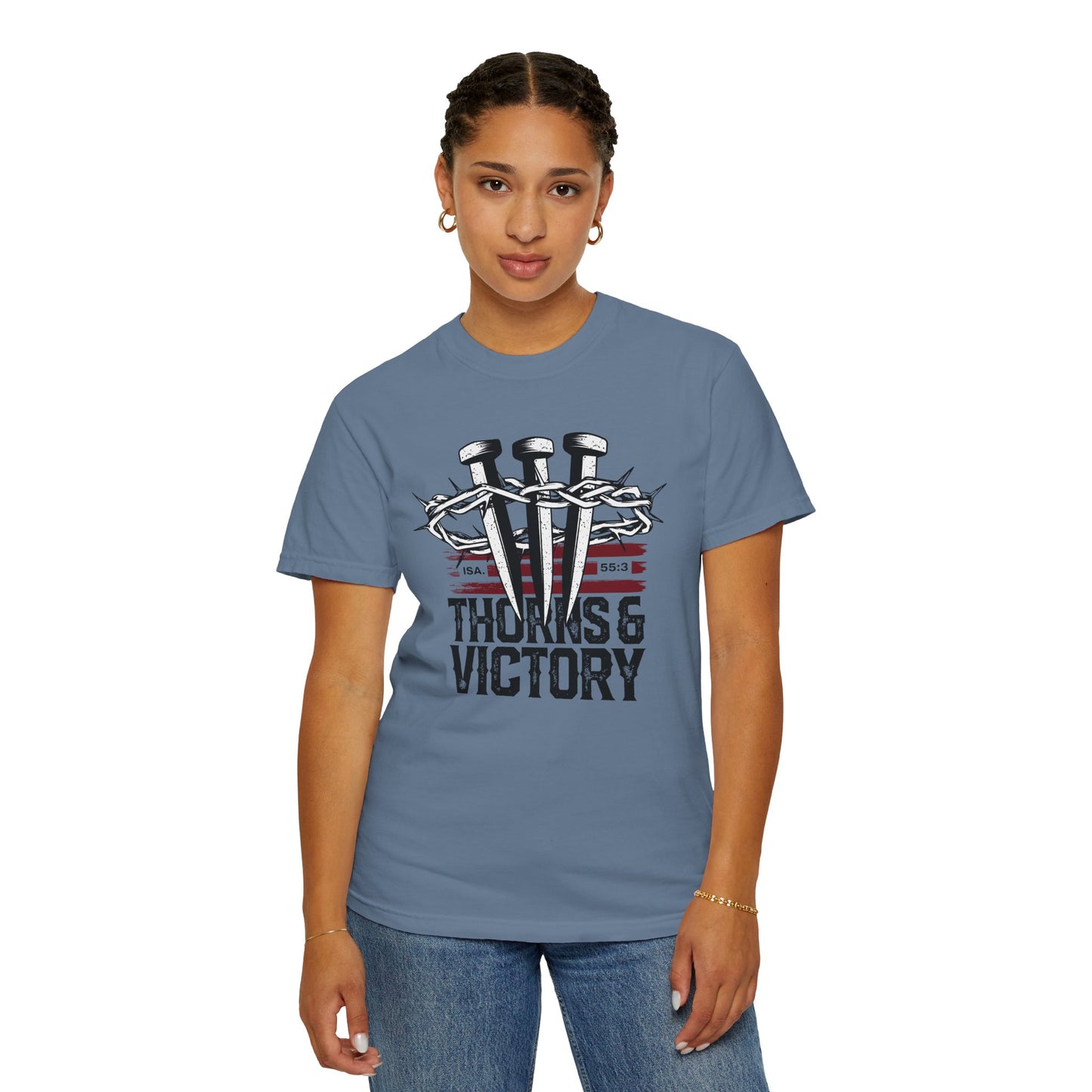"Thorns & Victory" Unisex Garment-Dyed T-Shirt - The Shield of Light
