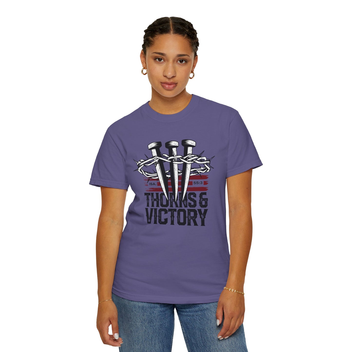 "Thorns & Victory" Unisex Garment-Dyed T-Shirt - The Shield of Light