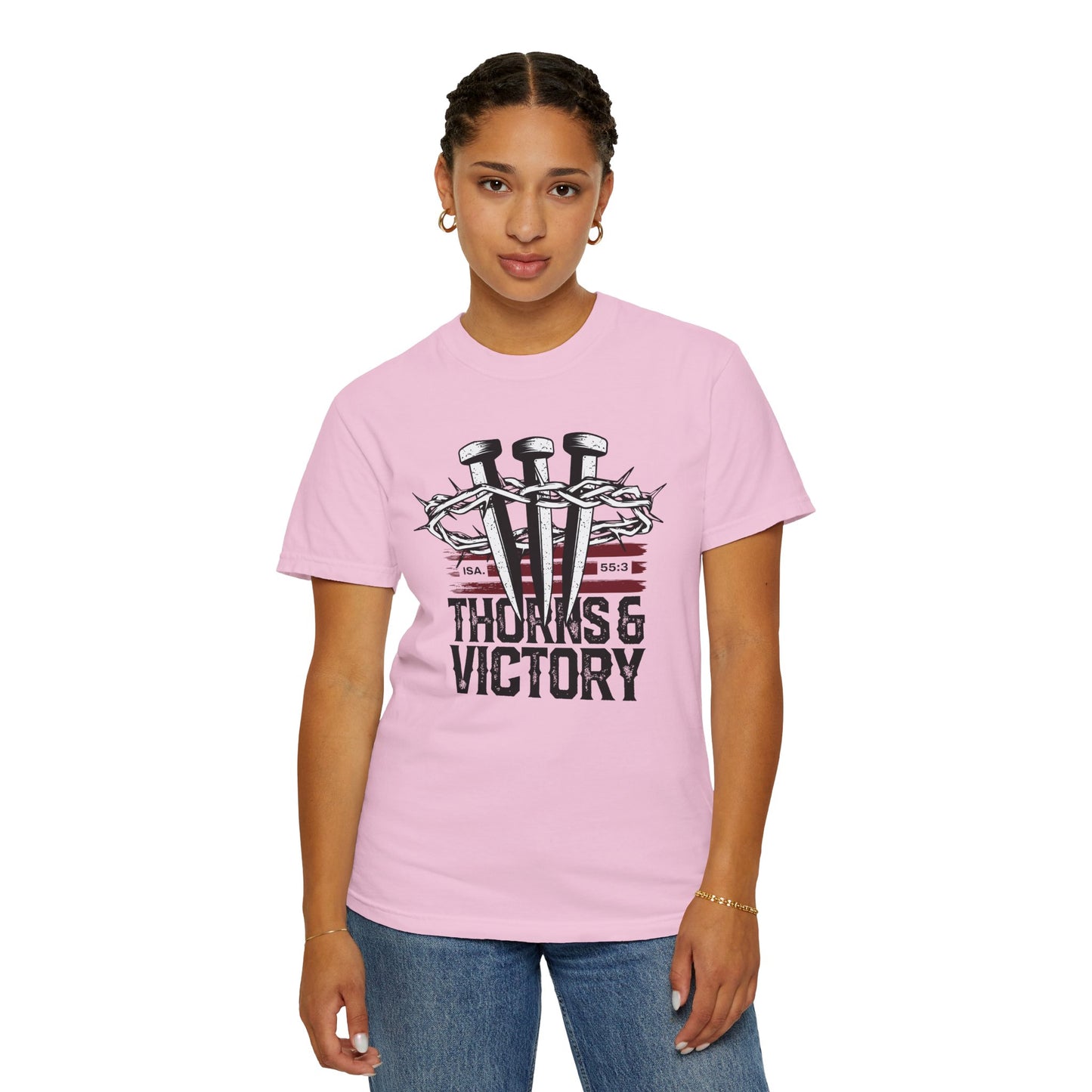 "Thorns & Victory" Unisex Garment-Dyed T-Shirt - The Shield of Light